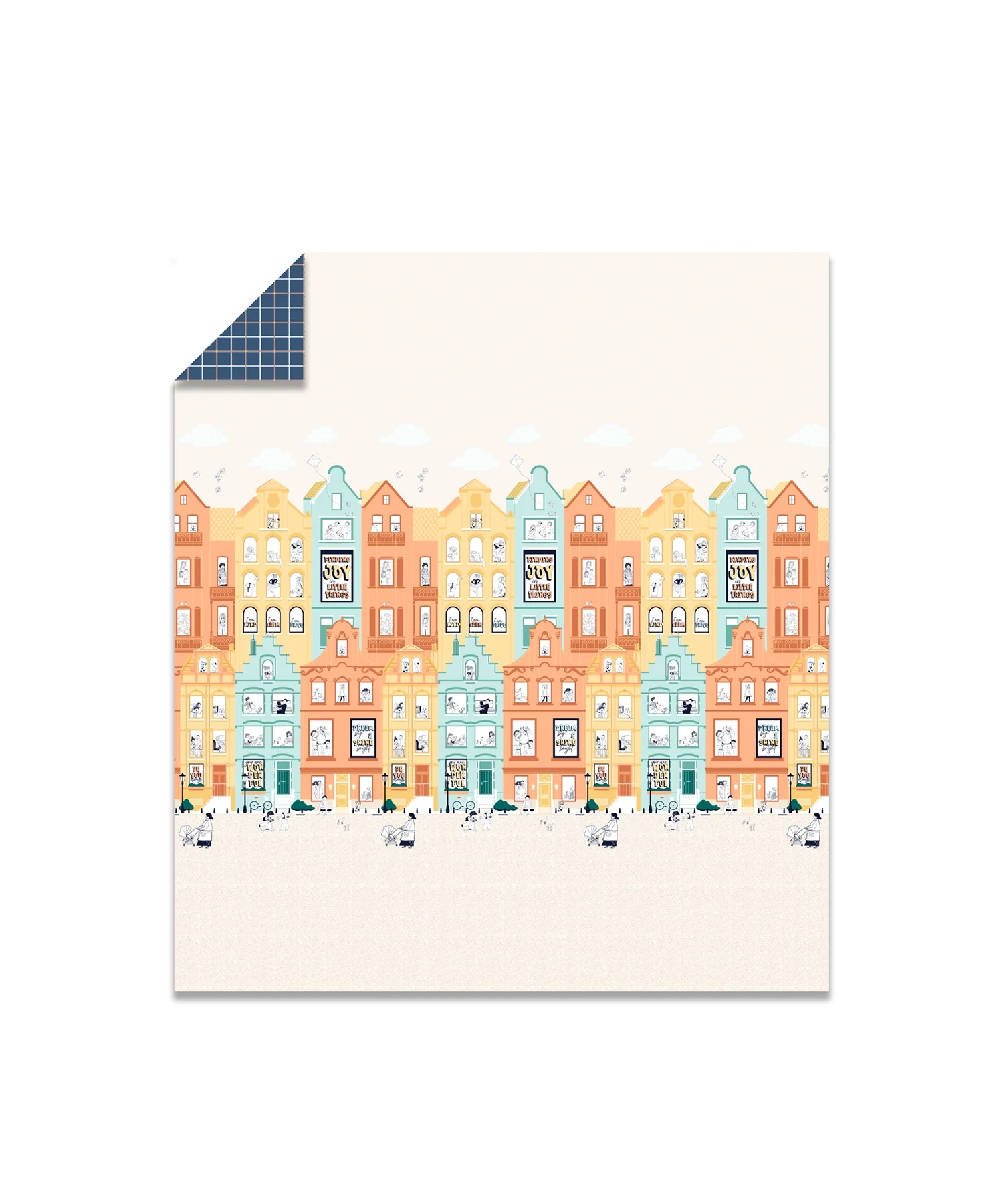 Juniors Double AC Comforter, Day Doodle| 144TC Cotton - Image 4