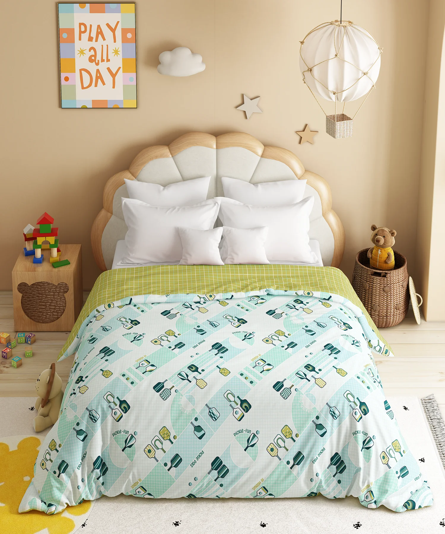 Juniors Double AC Comforter, Smash It| 144TC Cotton - Image 2