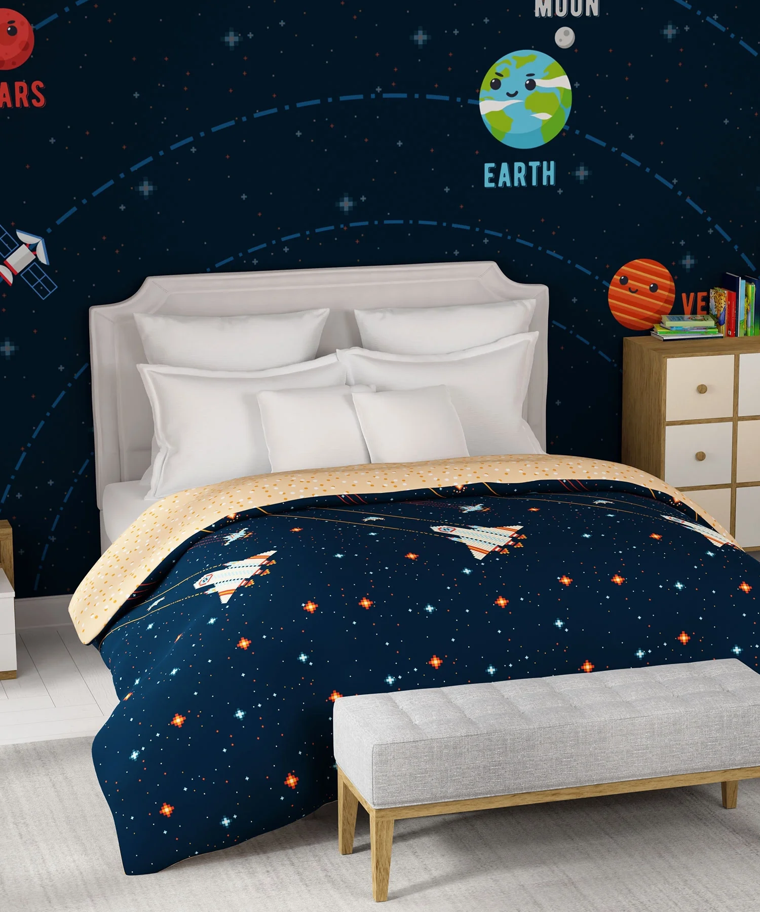 Juniors Double AC Comforter, Lightyear|144 TC Cotton - Image 2