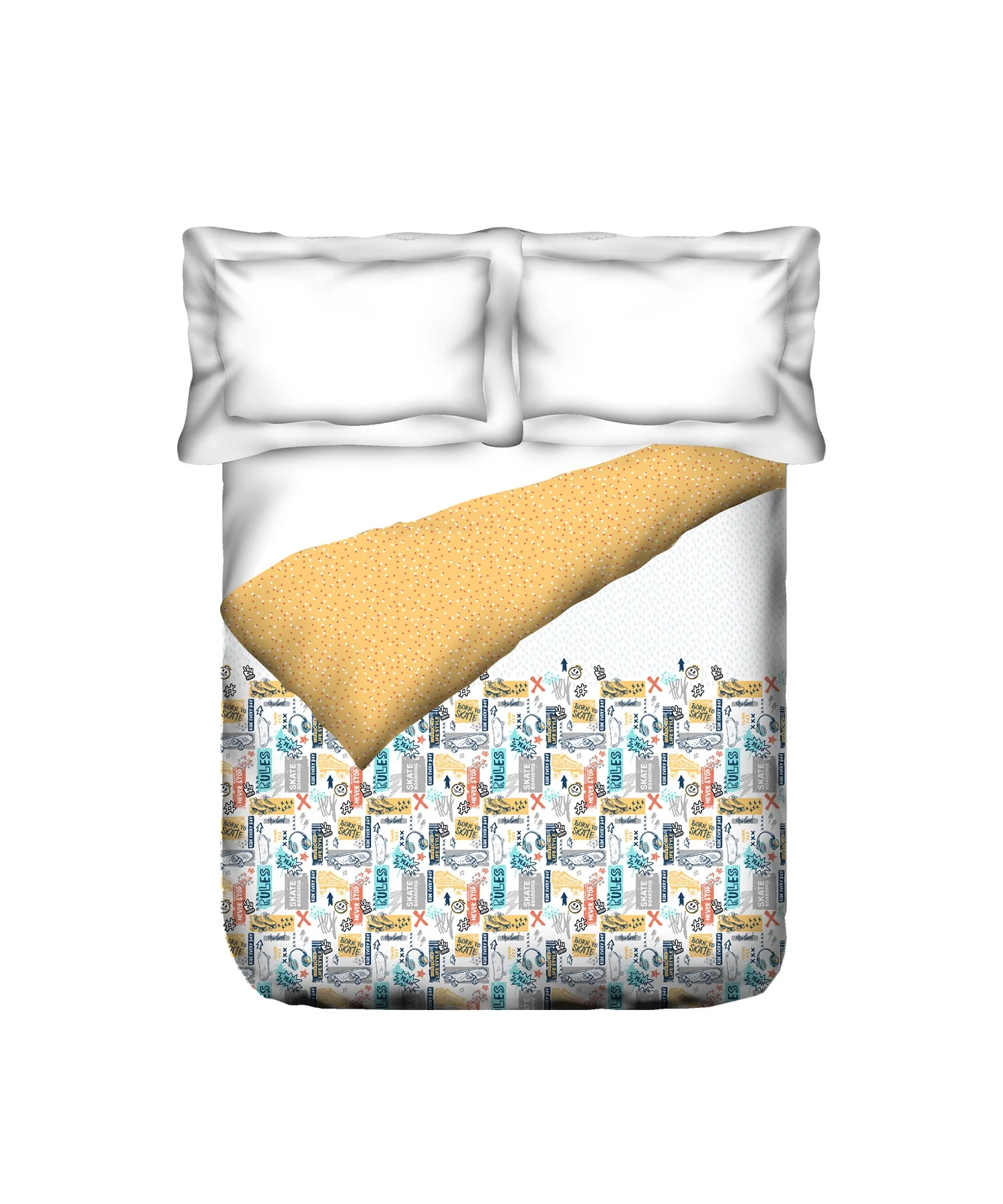 Juniors Double AC Comforter, Streetstyle Skate|144 TC Cotton - Image 3