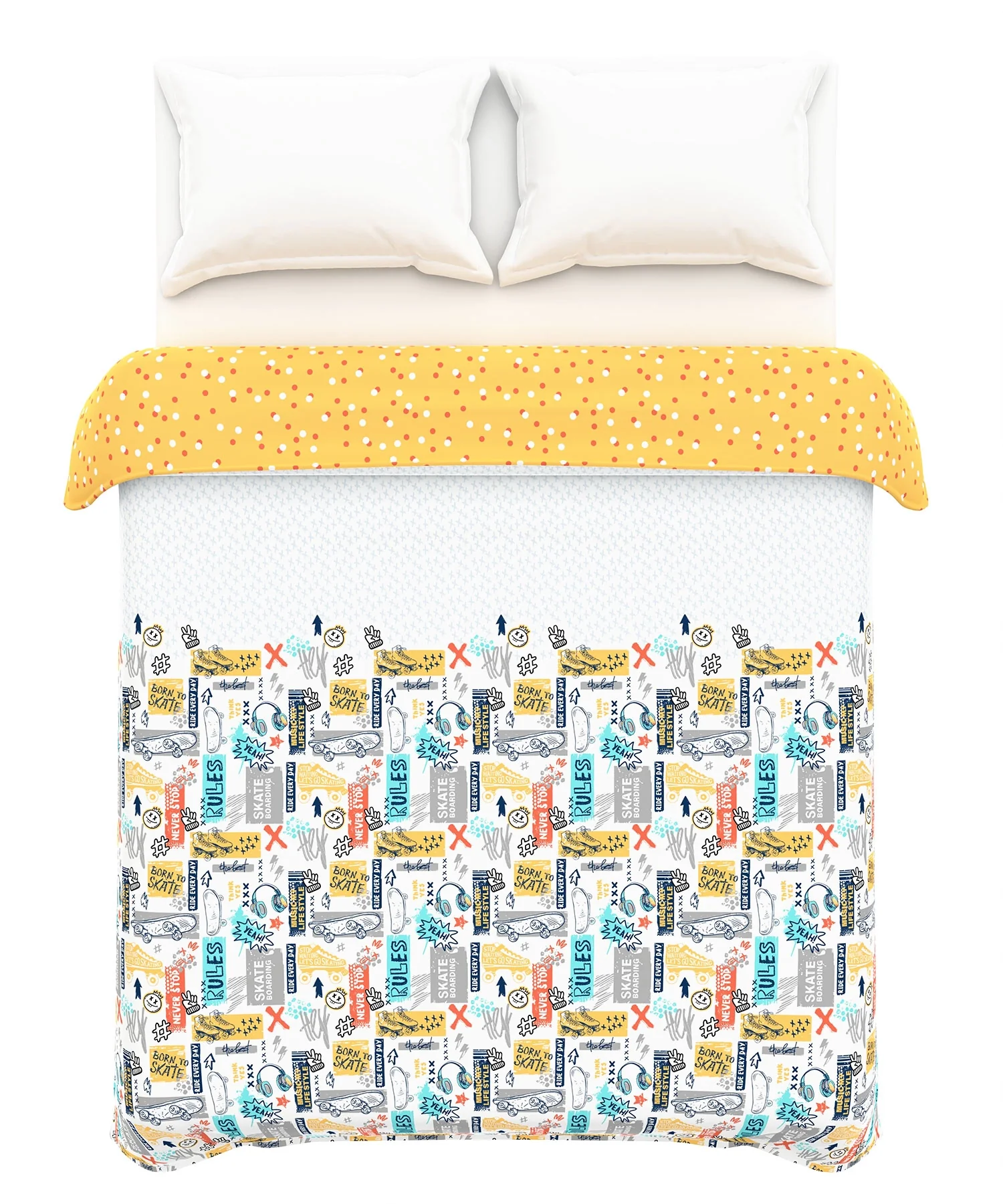 Juniors Double AC Comforter, Streetstyle Skate|144 TC Cotton - Image 5