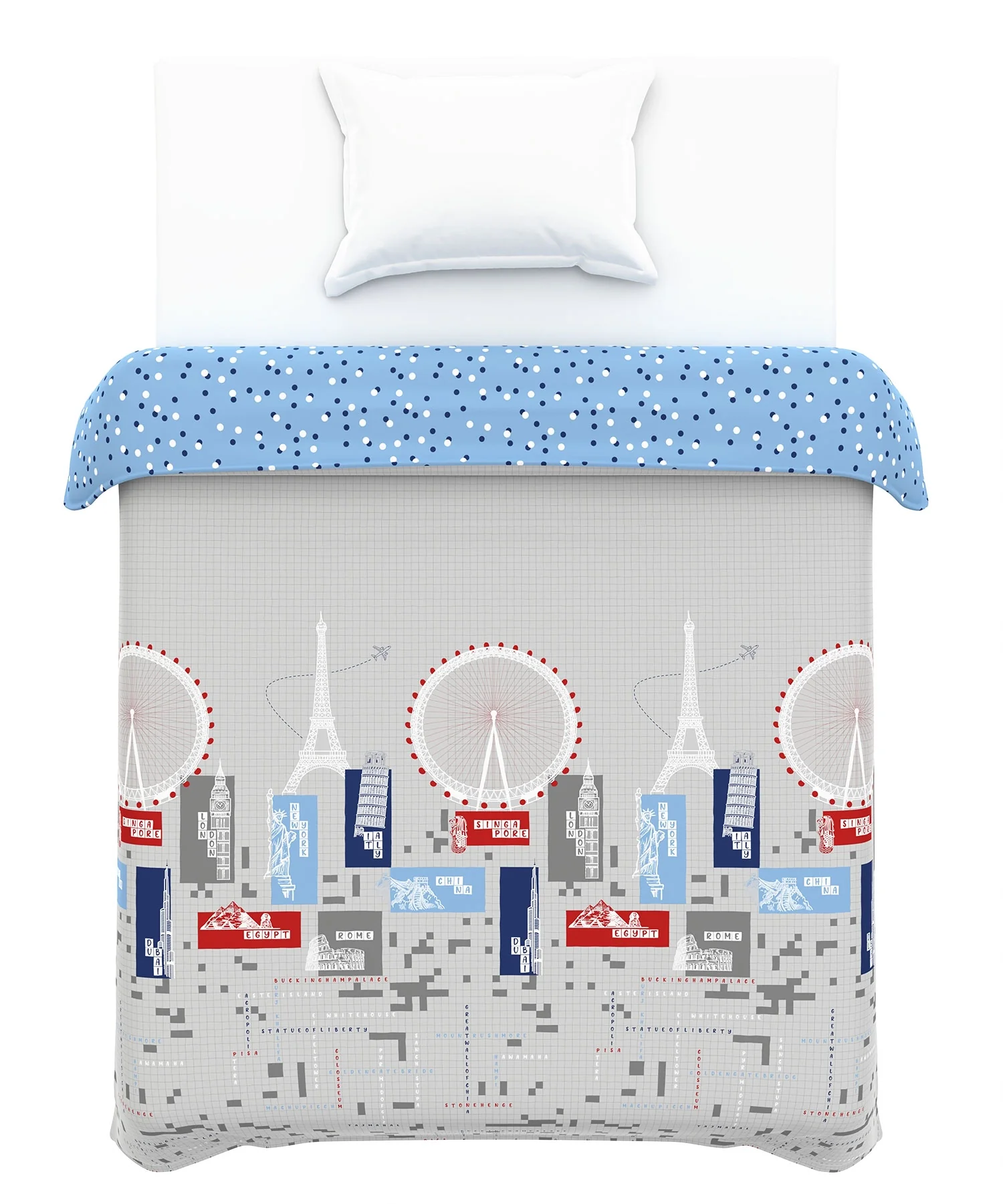 Juniors Single AC Comforter, Crossworld|144 TC Cotton - Image 5