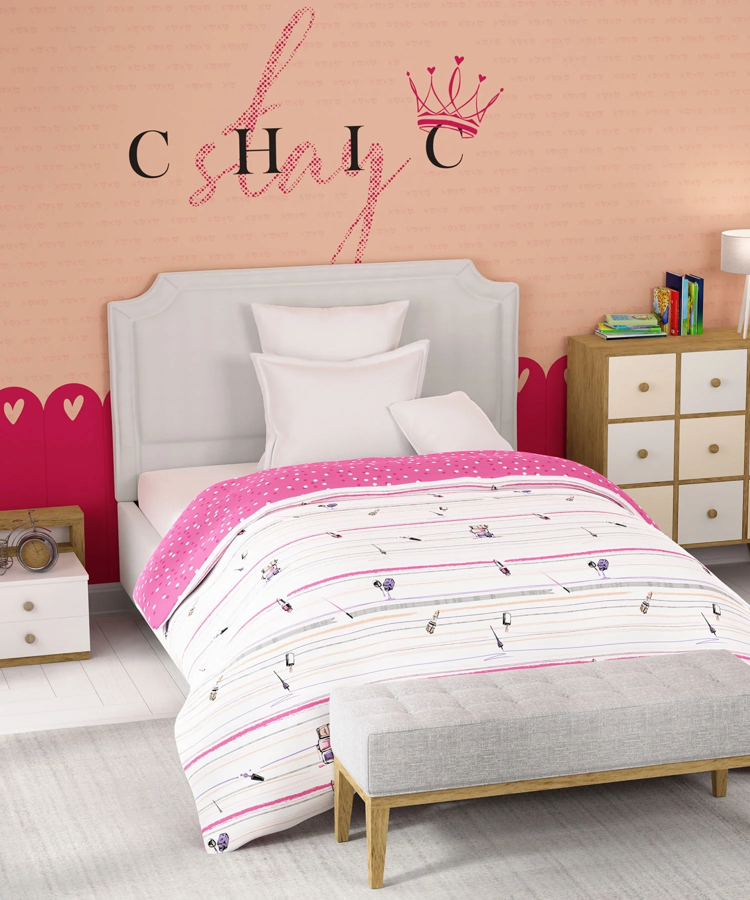 Juniors Single AC Comforter, Slumber Party|144 TC Cotton - Image 2