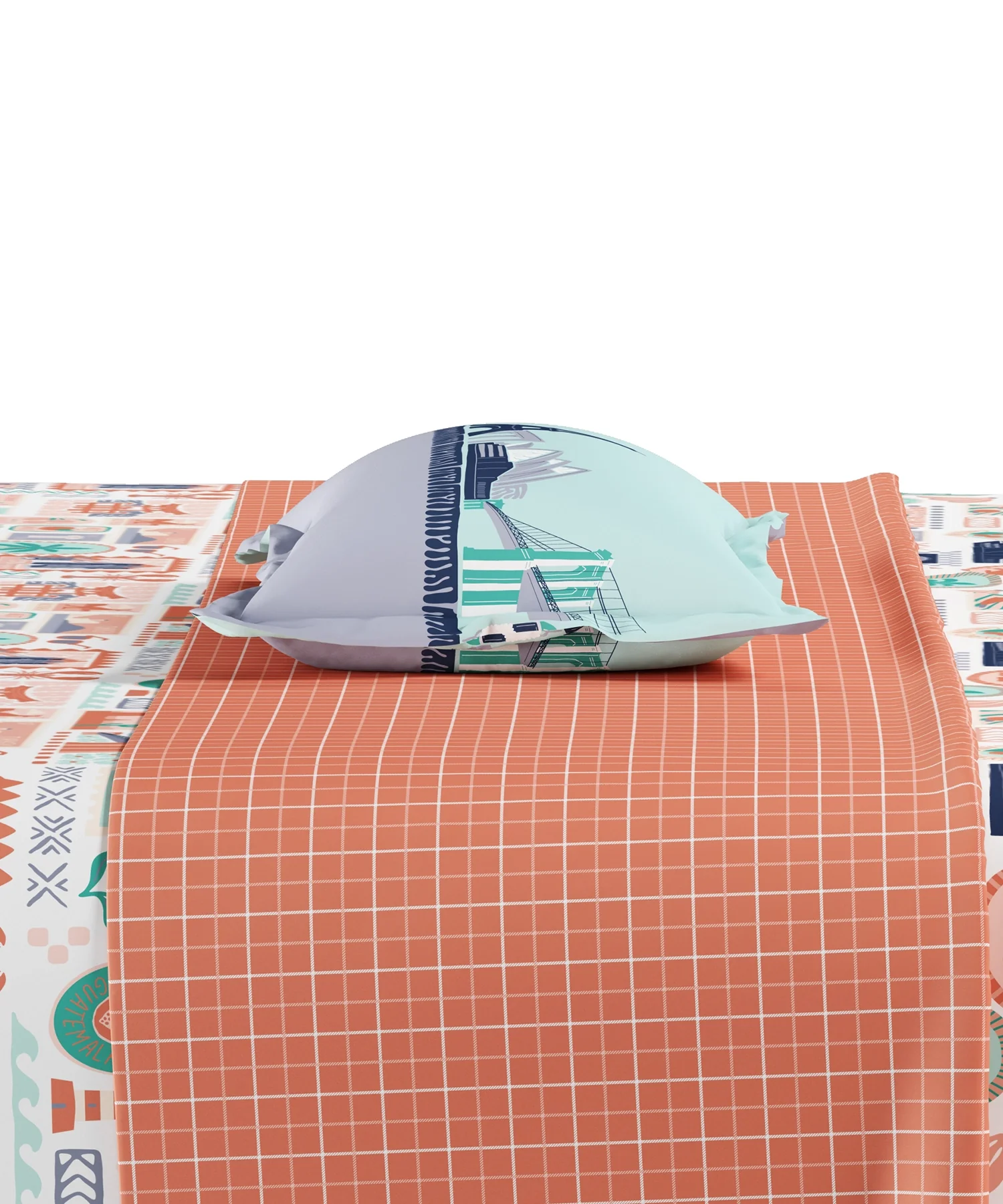 Juniors Single Bedsheet Set, Wander ways| 144TC Cotton| 1 Pillow Cover - Image 5