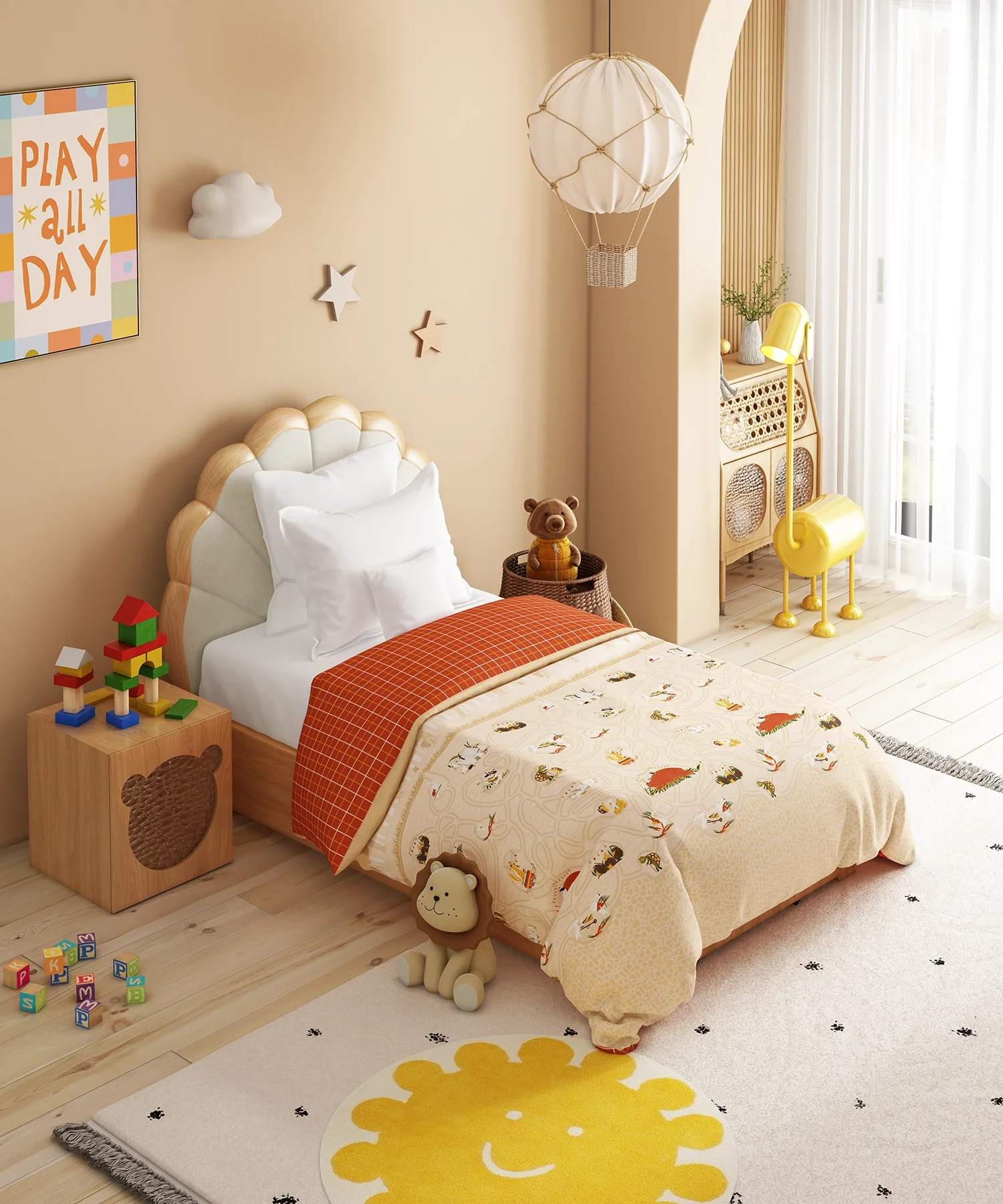 Juniors Single AC Comforter, Burrow Bros| 144TC Cotton