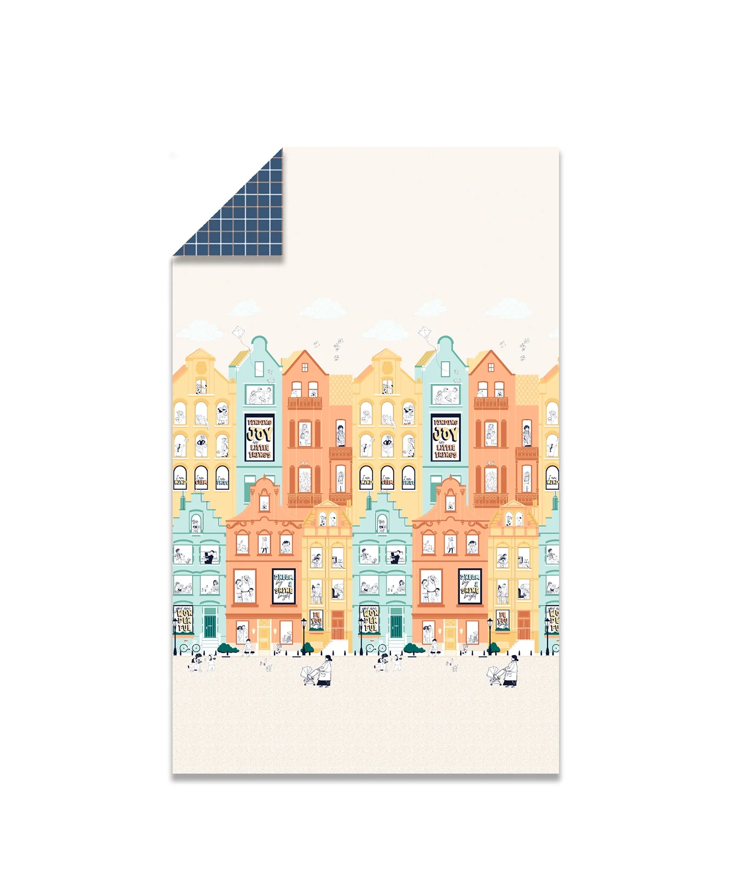 Juniors Single AC Comforter, Day doodle| 144TC Cotton - Image 4
