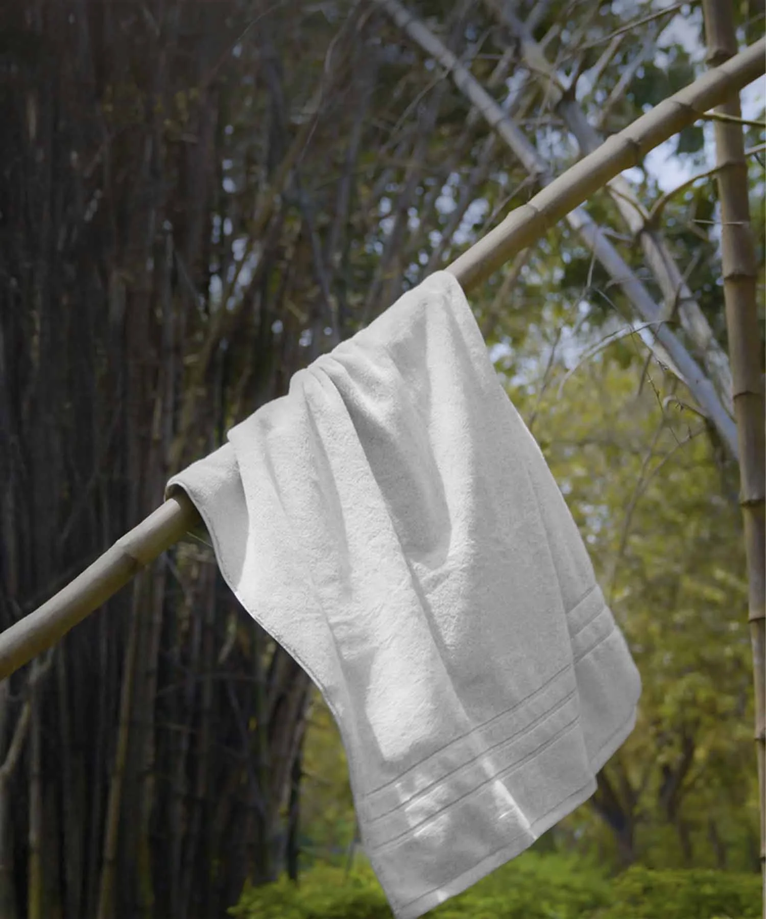 Luxe Home 1Pc Bath Towel, Silver| 600 GSM Cotton Bamboo - Image 3