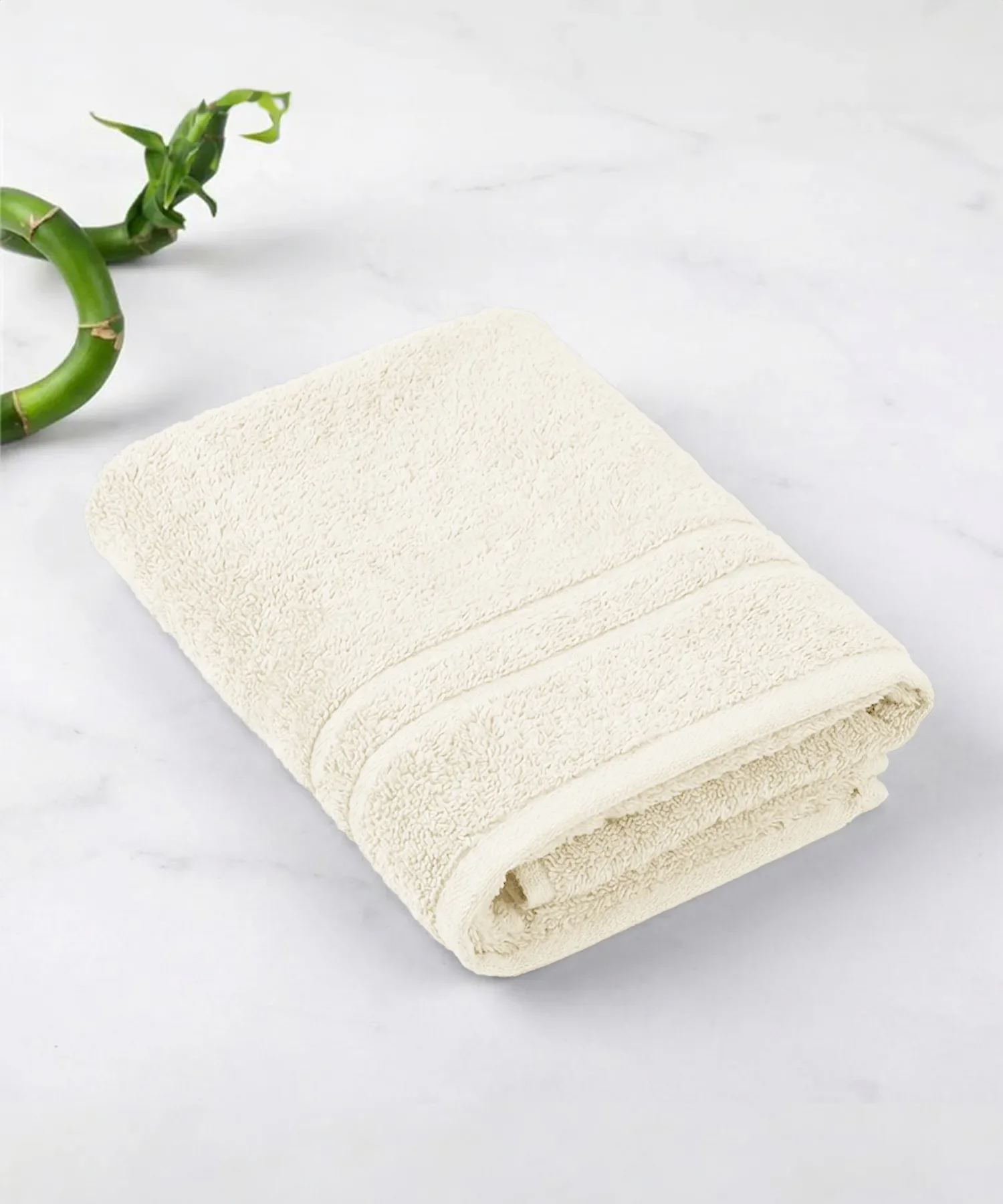 Luxe Home 1Pc Hand Towel, Lamb's Wool| 600 GSM Cotton Bamboo - Image 5