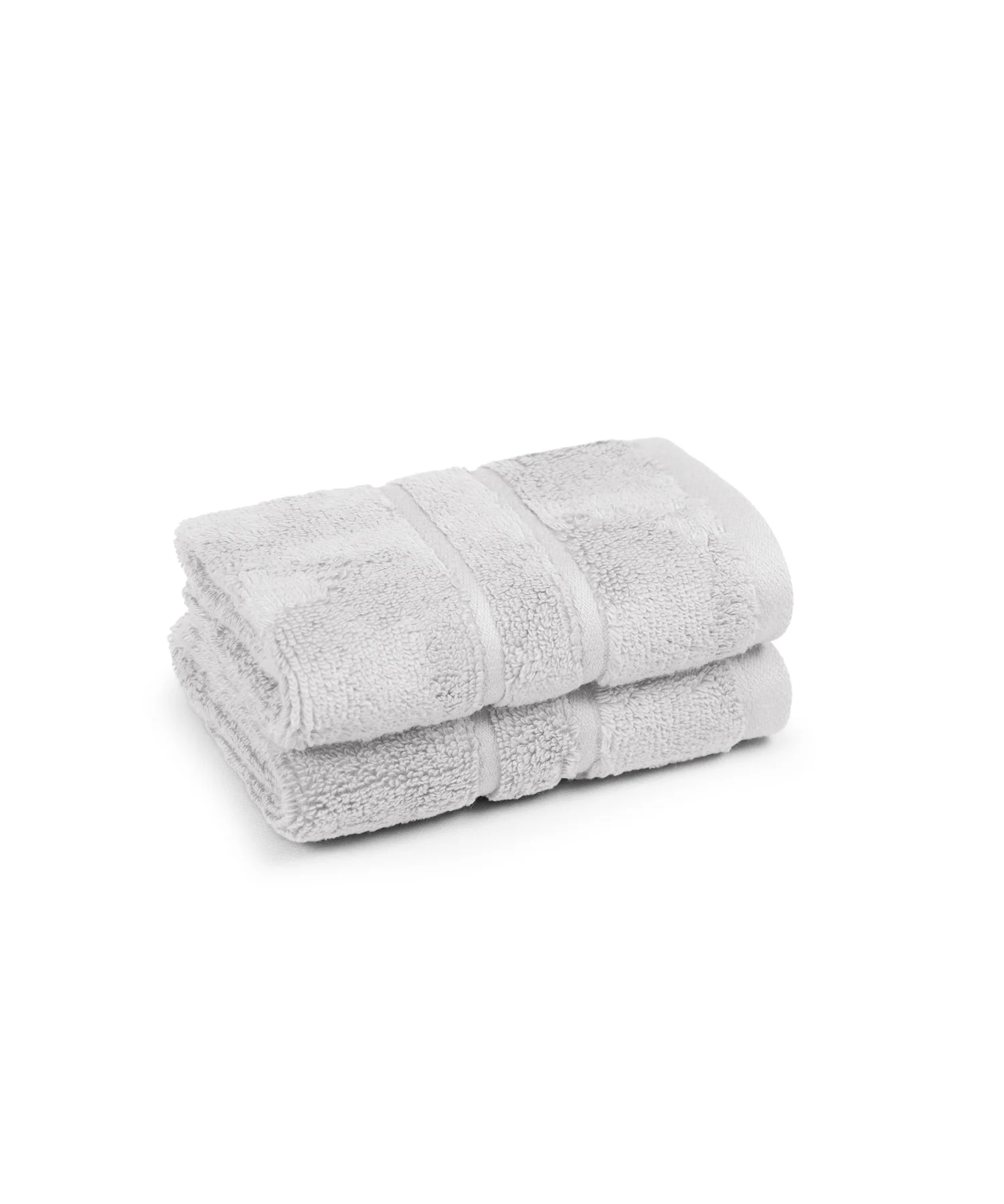 Luxe Home 2Pc Face Towel, Silver| 600 GSM Cotton Bamboo - Image 3