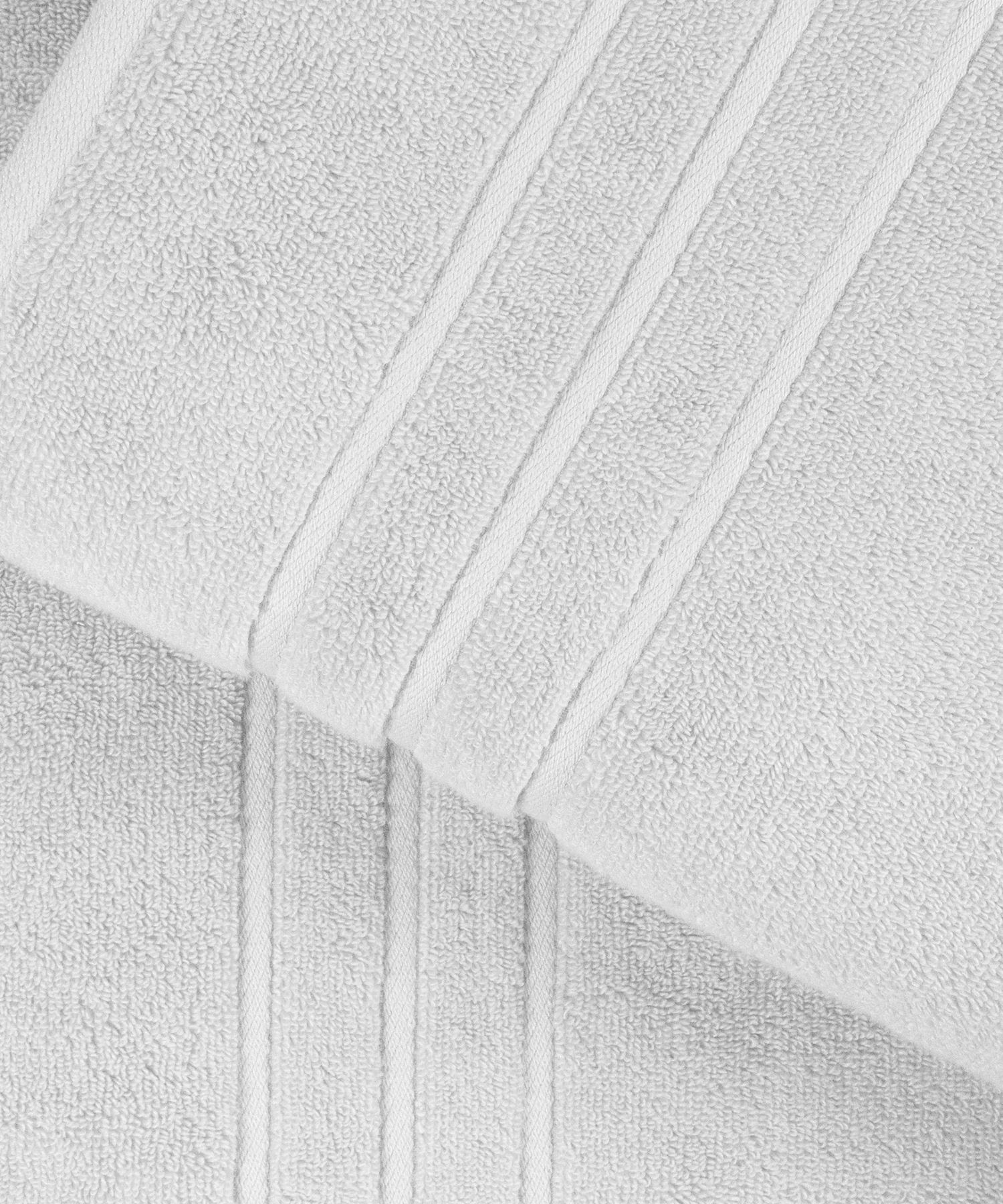 Luxe Home 2Pc Face Towel, Silver| 600 GSM Cotton Bamboo - Image 6