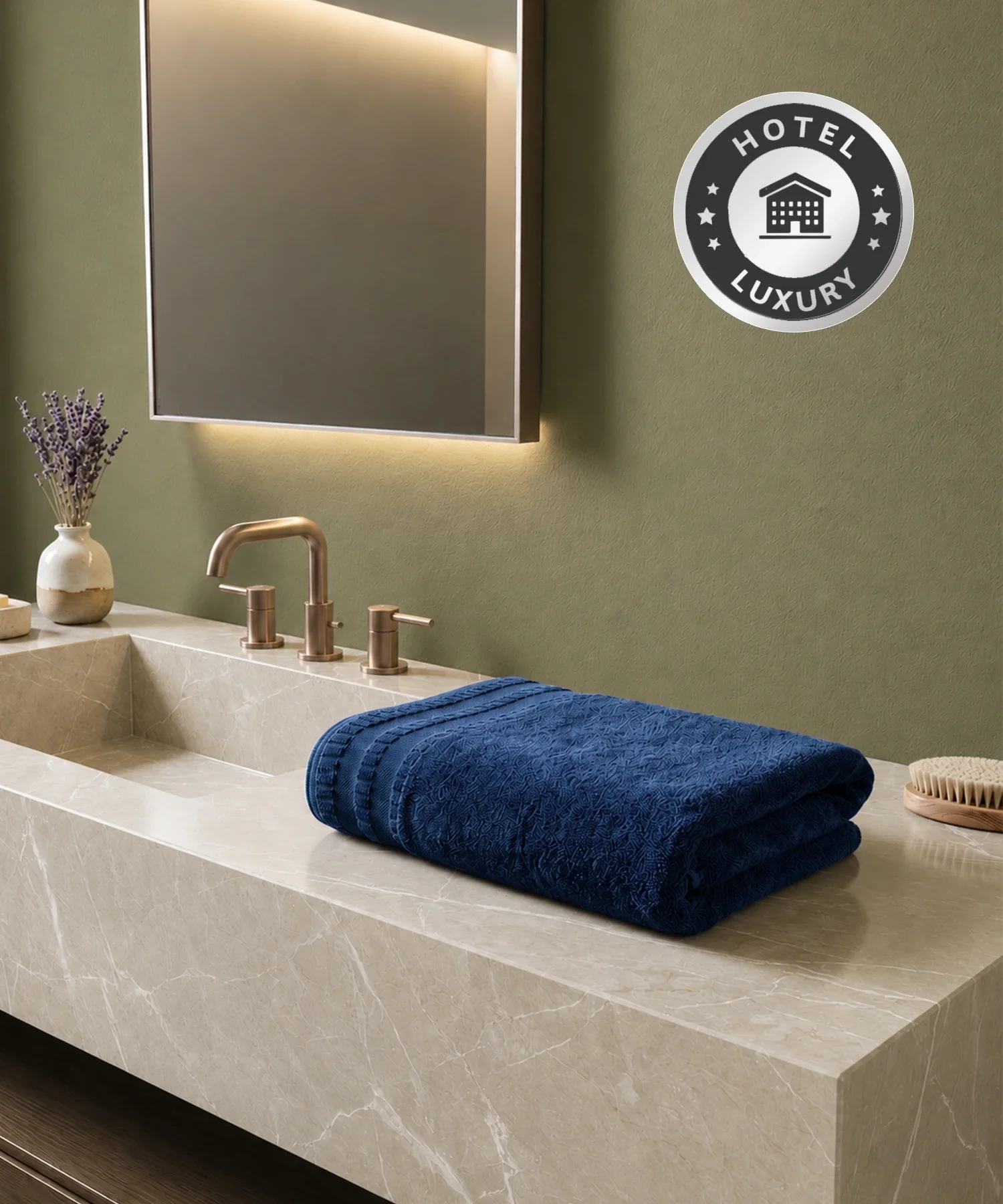 Luxe Home Egyptian Cotton Bath Towel,Academy Blue| 700 GSM | 100% Egyptian Cotton - Image 6