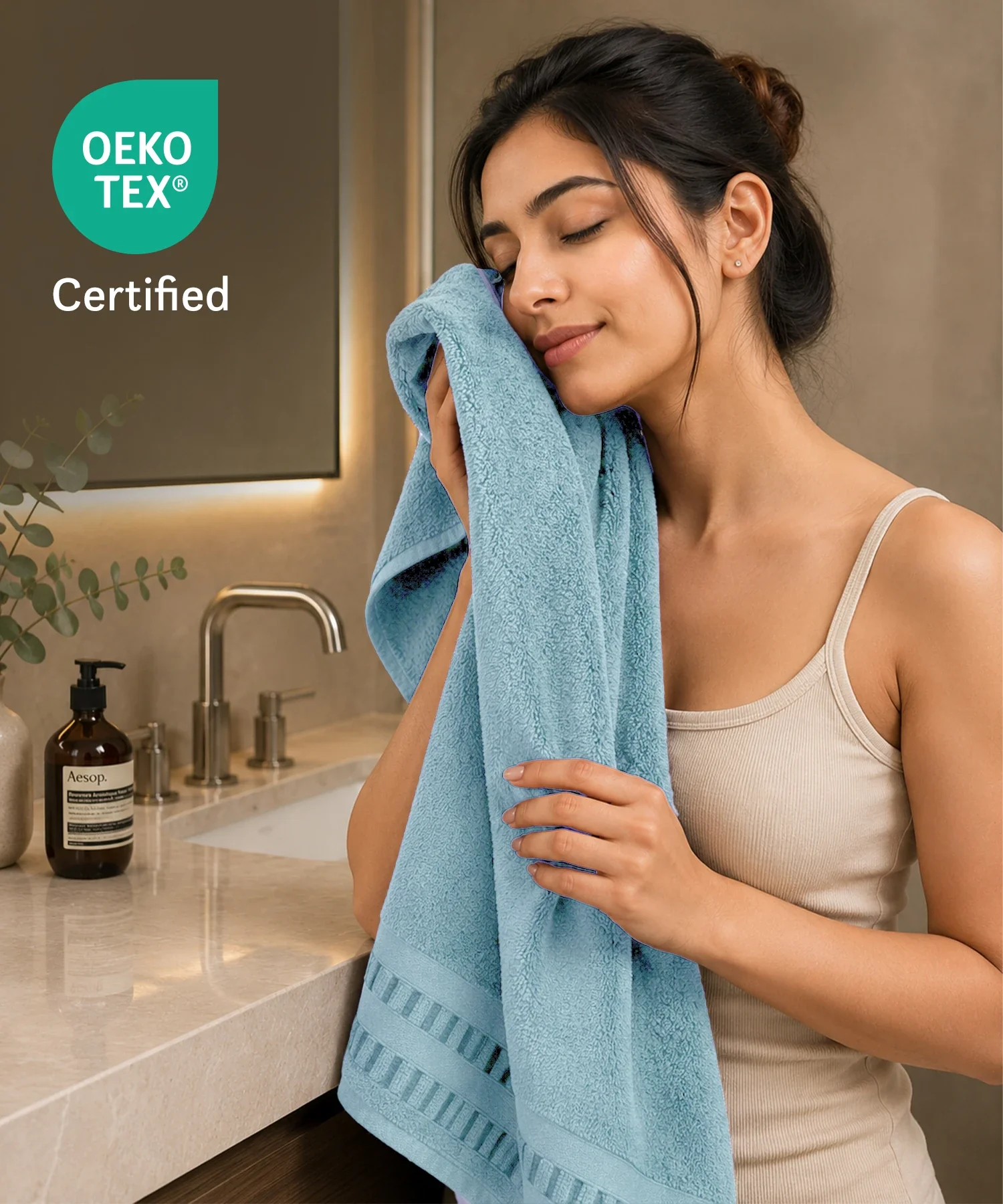 Luxe Home Egyptian Cotton Bath Towel,Tourmaline| 700 GSM | 100% Egyptian Cotton - Image 5