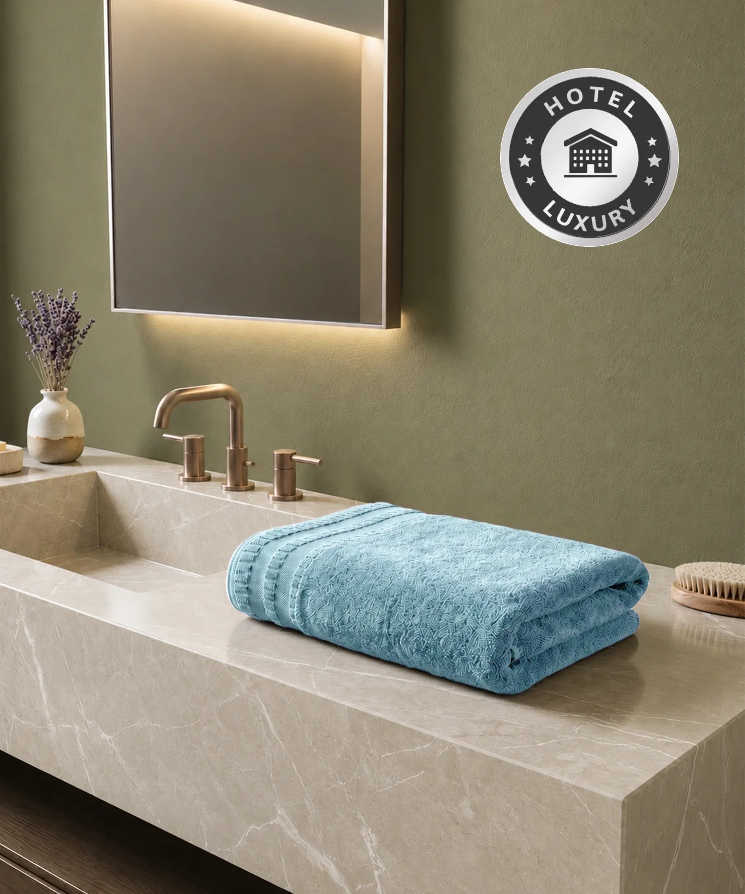 Luxe Home Egyptian Cotton Bath Towel,Tourmaline| 700 GSM | 100% Egyptian Cotton - Image 6