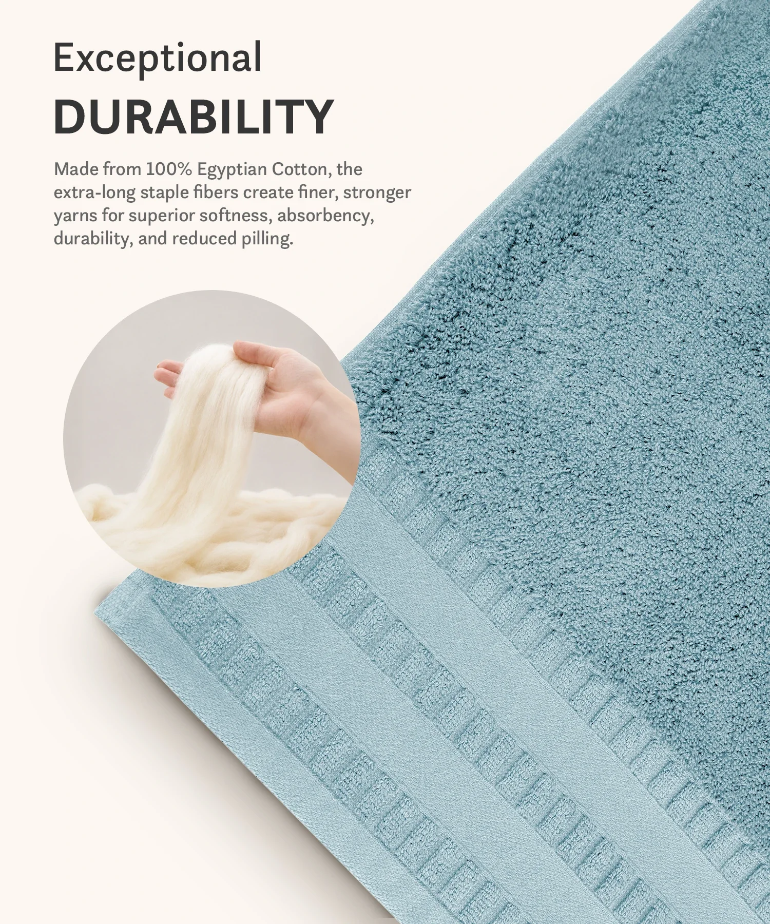 Luxe Home Egyptian Cotton Bath Towel,Tourmaline| 700 GSM | 100% Egyptian Cotton - Image 7