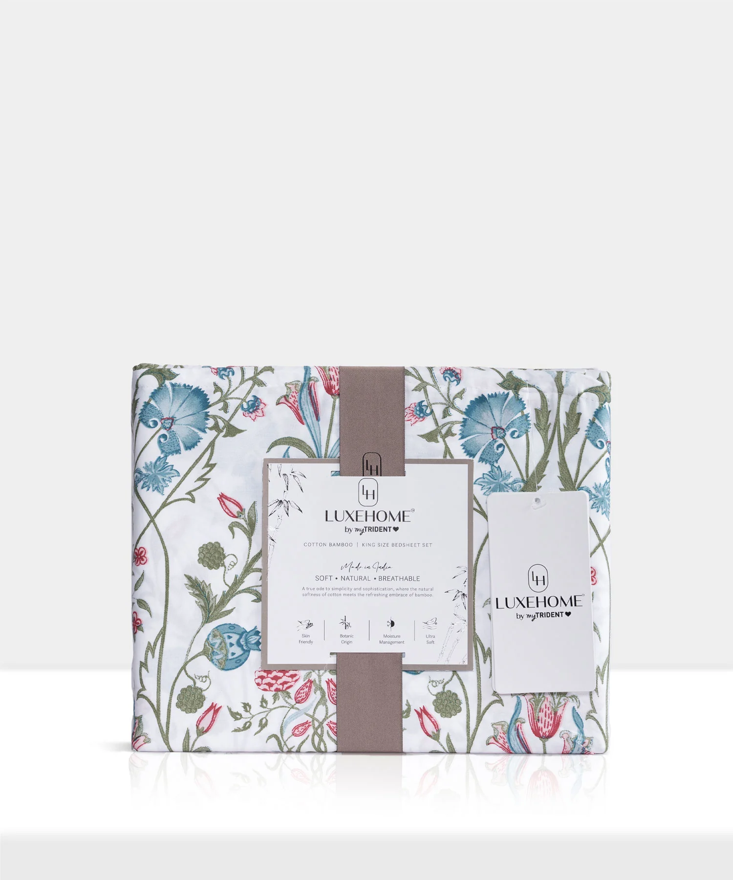 Luxe Home King Bedsheet, Khalij|300 TC Cotton Bamboo|4 Pillow Covers - Image 8