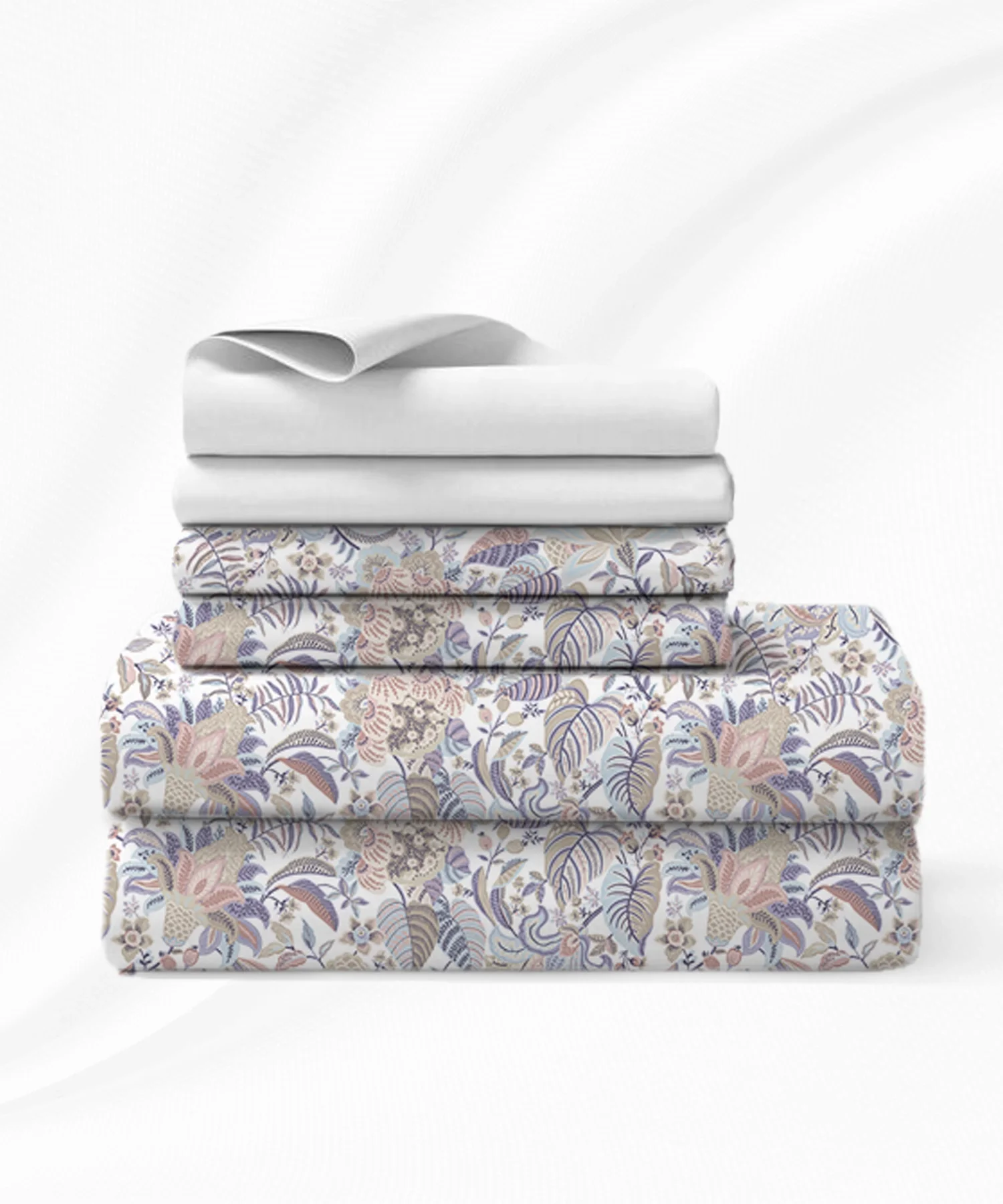 Luxe Home King Bedsheet, Ivy|300 TC Cotton Bamboo|4 Pillow Covers - Image 4