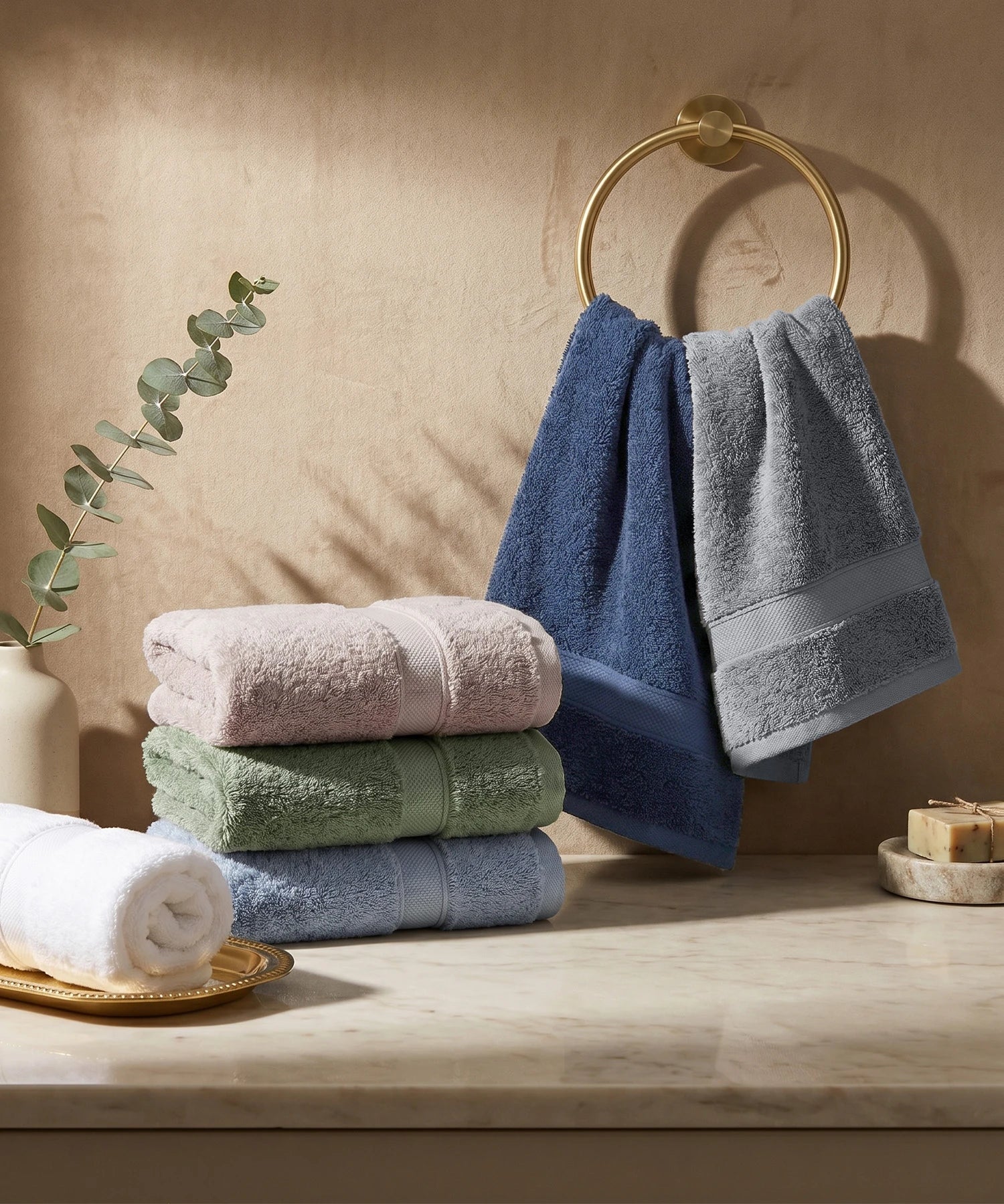 Luxe Home Supima Cotton 2 Pc Hand Towel Set, Ultimate Grey| 600 GSM | 100% Supima Cotton - Image 7