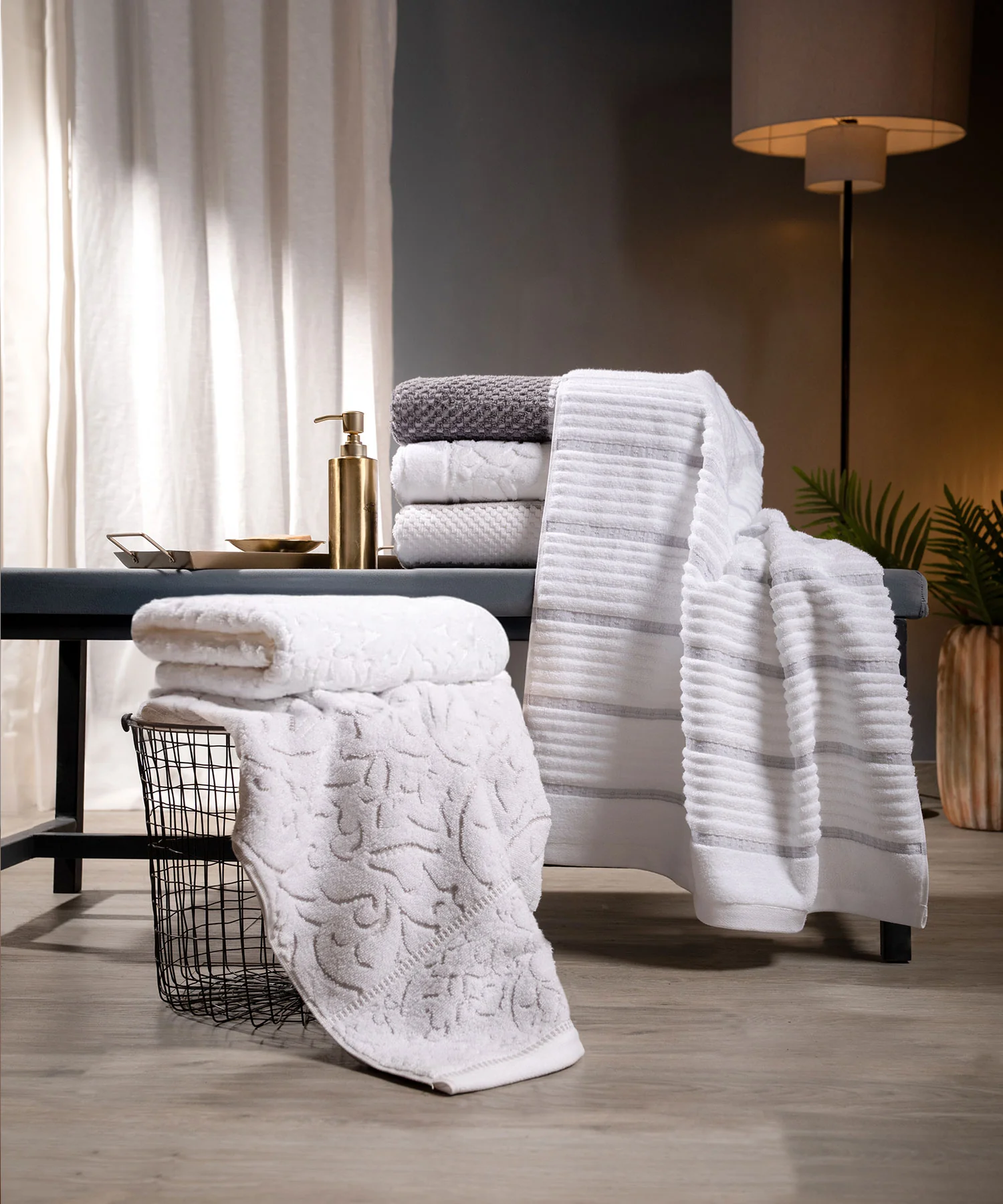Nectarsoft Be Our Guest 1 Pc Bath Towel, Castor, White| 625 GSM Cotton - Image 2