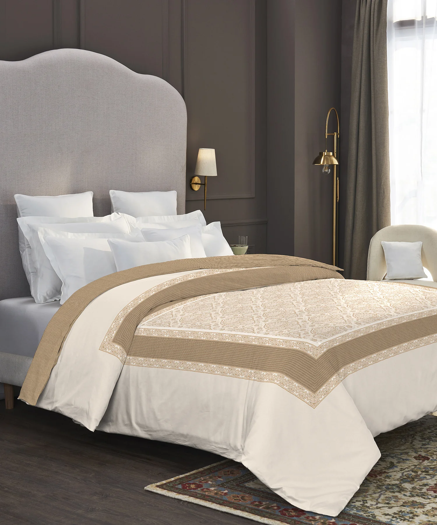 Nectarsoft Elite Double AC Comforter, Darla| 400 TC Cotton Shell 150 GSM Polyester Filling - Image 2