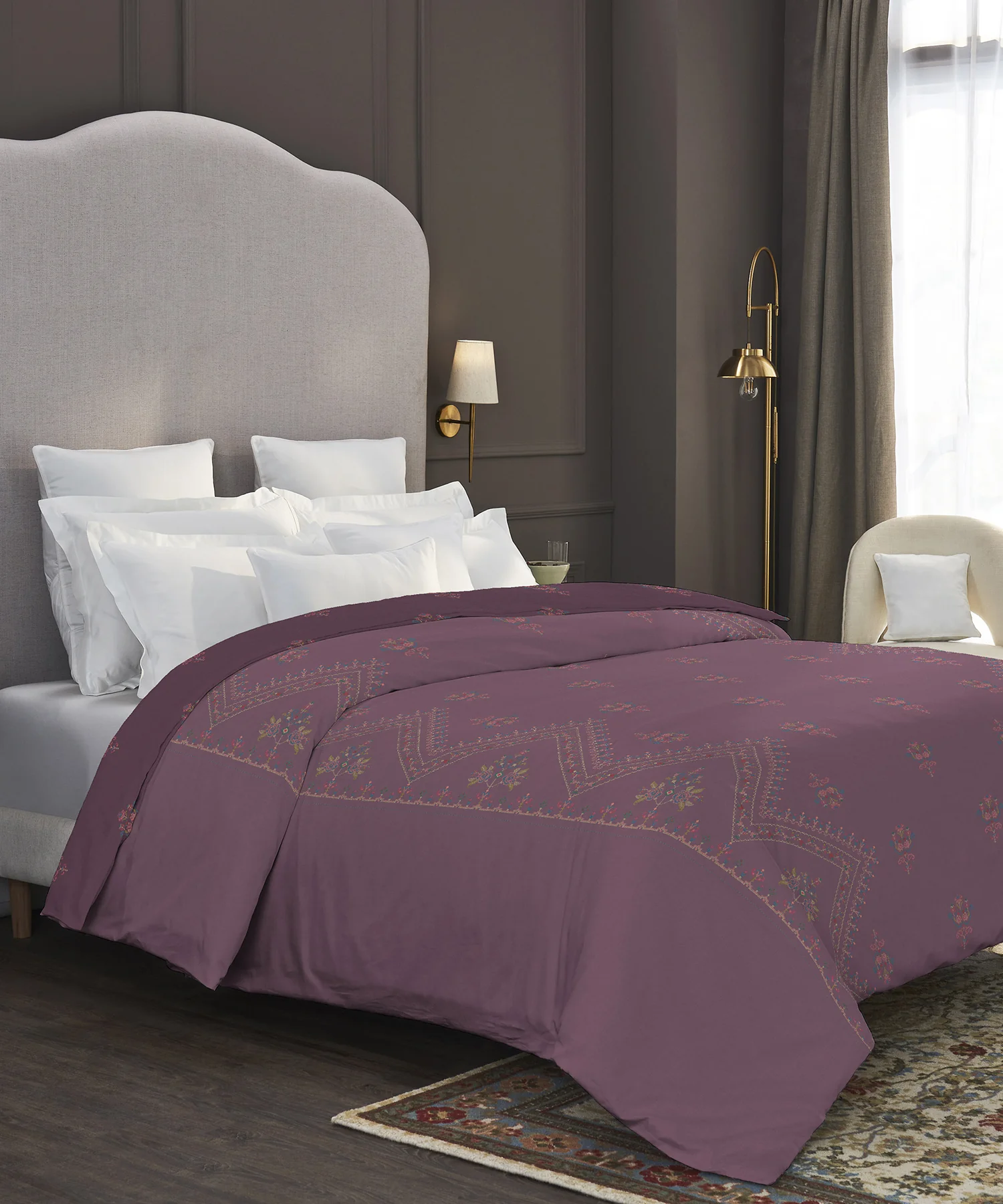 Nectarsoft Elite Double AC Comforter, Rose Dust| 400 TC Cotton Shell 150 GSM Polyester Filling - Image 2