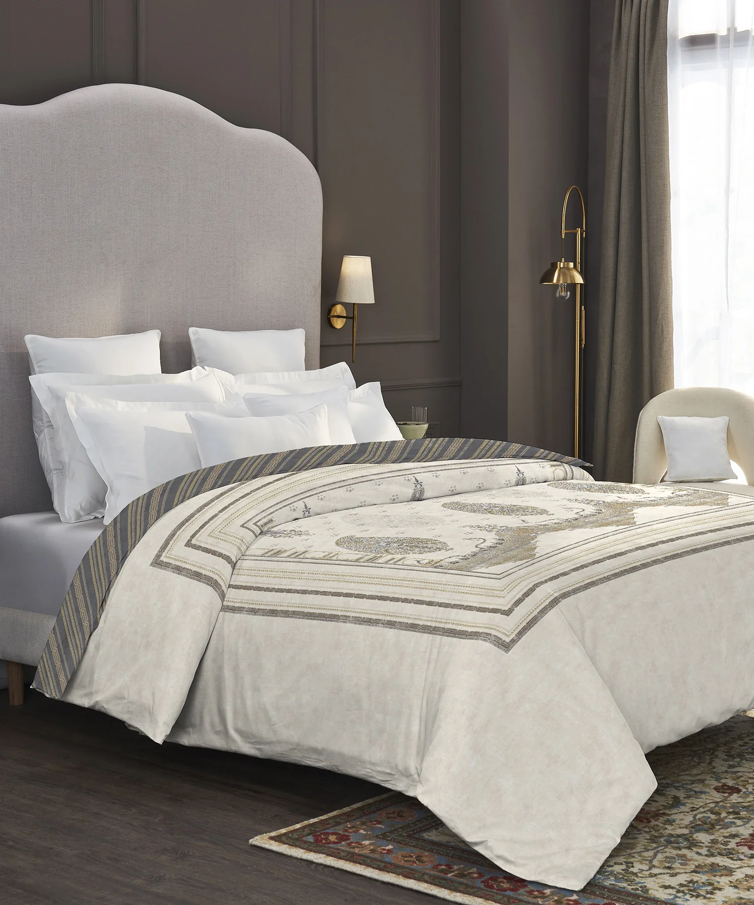 Nectarsoft Elite Double AC Comforter, Whispering Vines| 400 TC Cotton Shell 150 GSM Polyester Filling - Image 2
