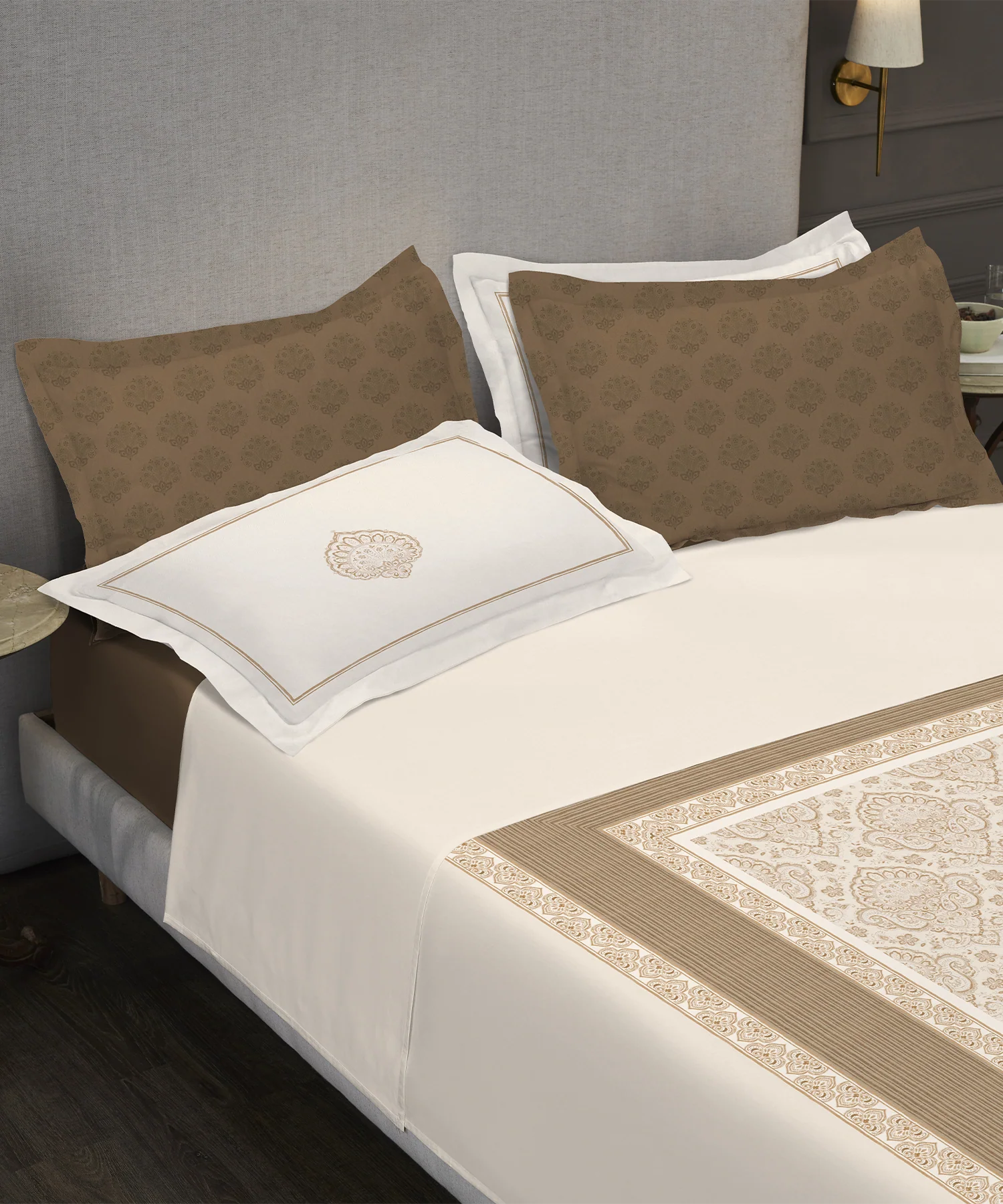 Nectarsoft Elite King Bedsheet Set, Darla| 400 TC Cotton| 4 Pillow Covers - Image 3