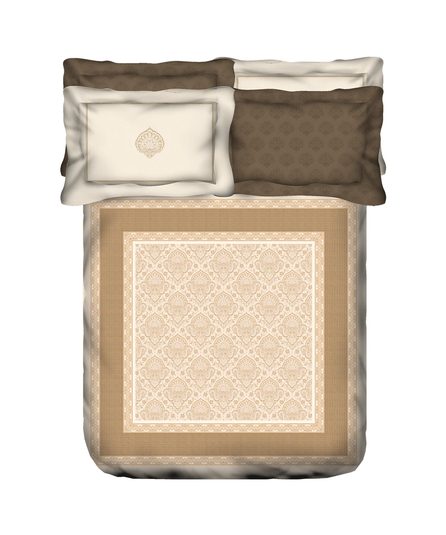 Nectarsoft Elite King Bedsheet Set, Darla| 400 TC Cotton| 4 Pillow Covers - Image 5