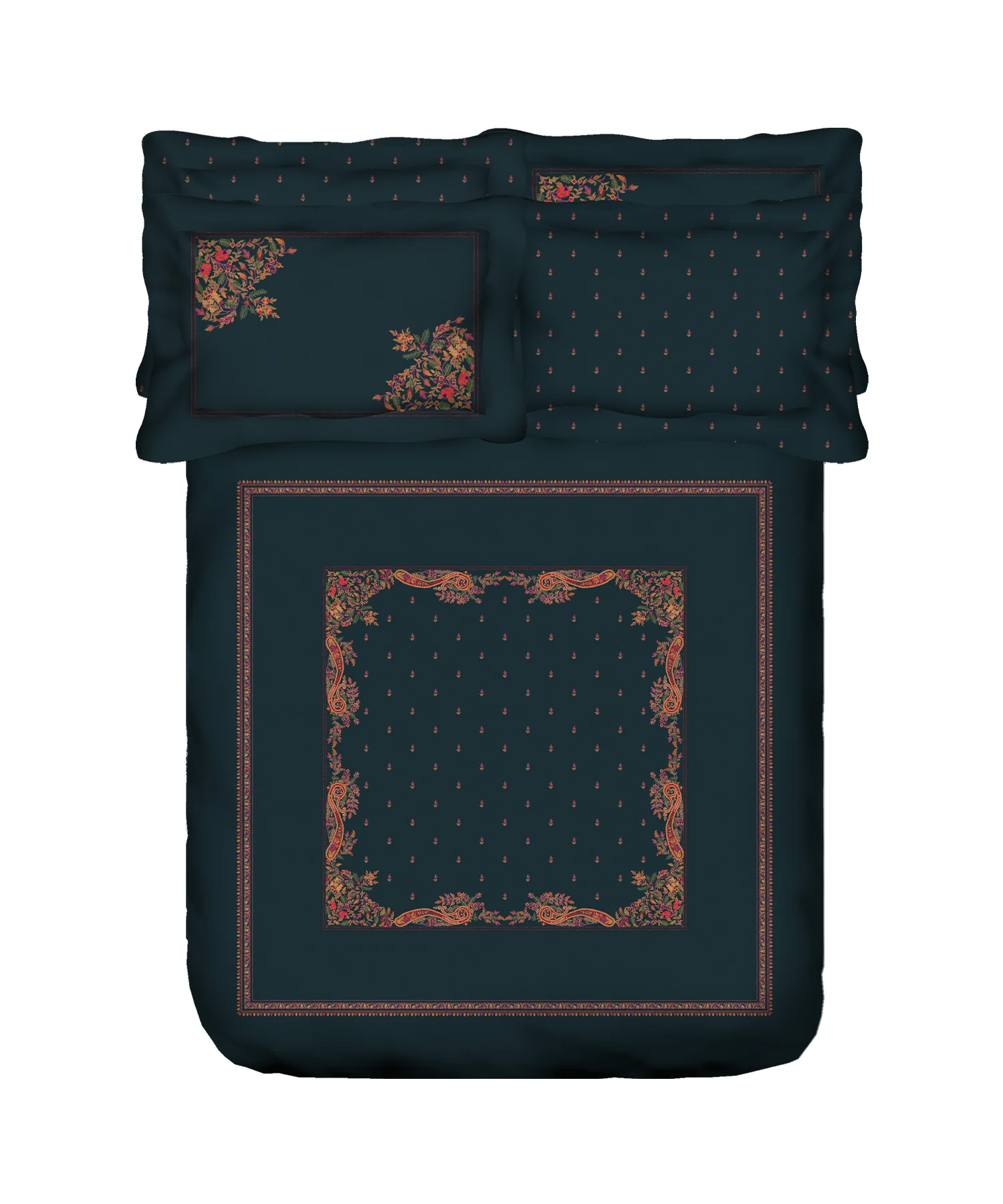 Nectarsoft Elite King Bedsheet Set, Moonlight Bloom| 400 TC Cotton| 4 Pillow Covers - Image 5