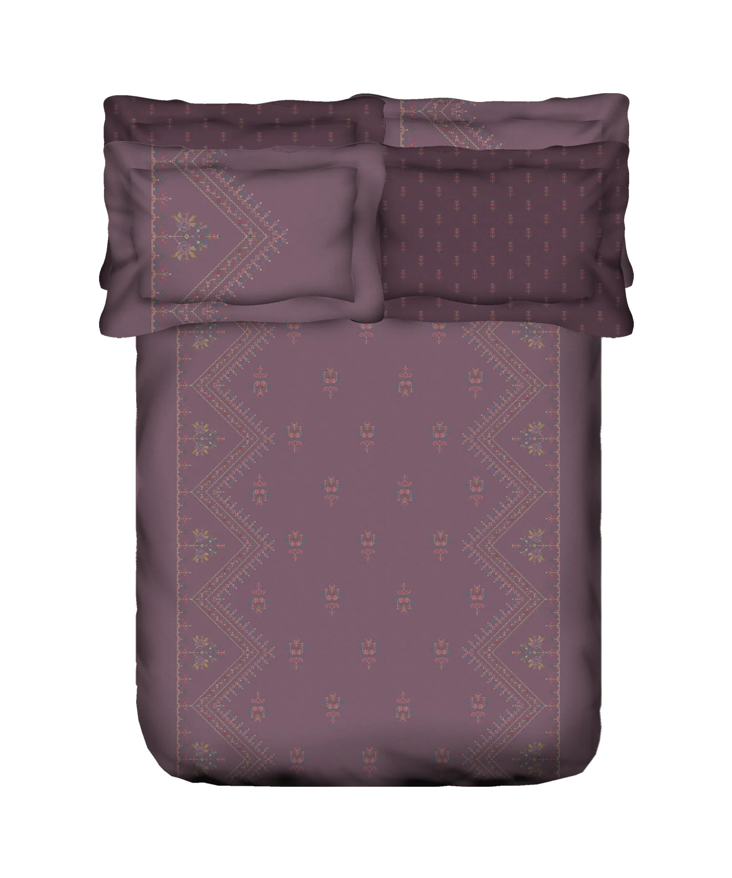 Nectarsoft Elite King Bedsheet Set, Rose Dust| 400 TC Cotton| 4 Pillow Covers - Image 5