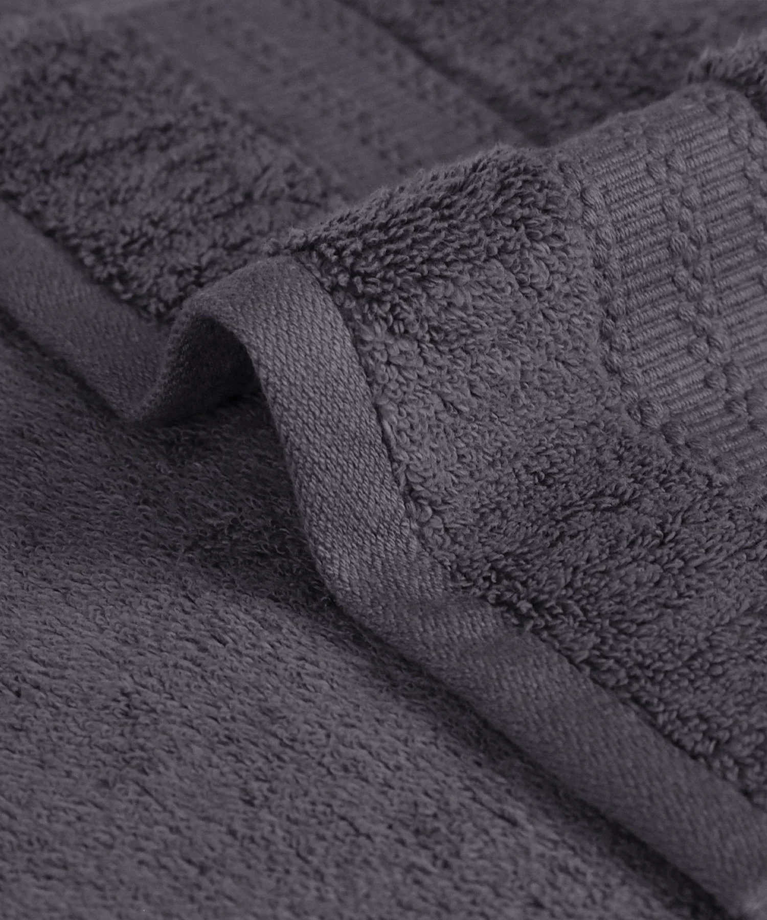 Luxury 3 Pc Face Towel Set, Charcoal|625 GSM Premium Cotton| Antimicrobial - Image 4