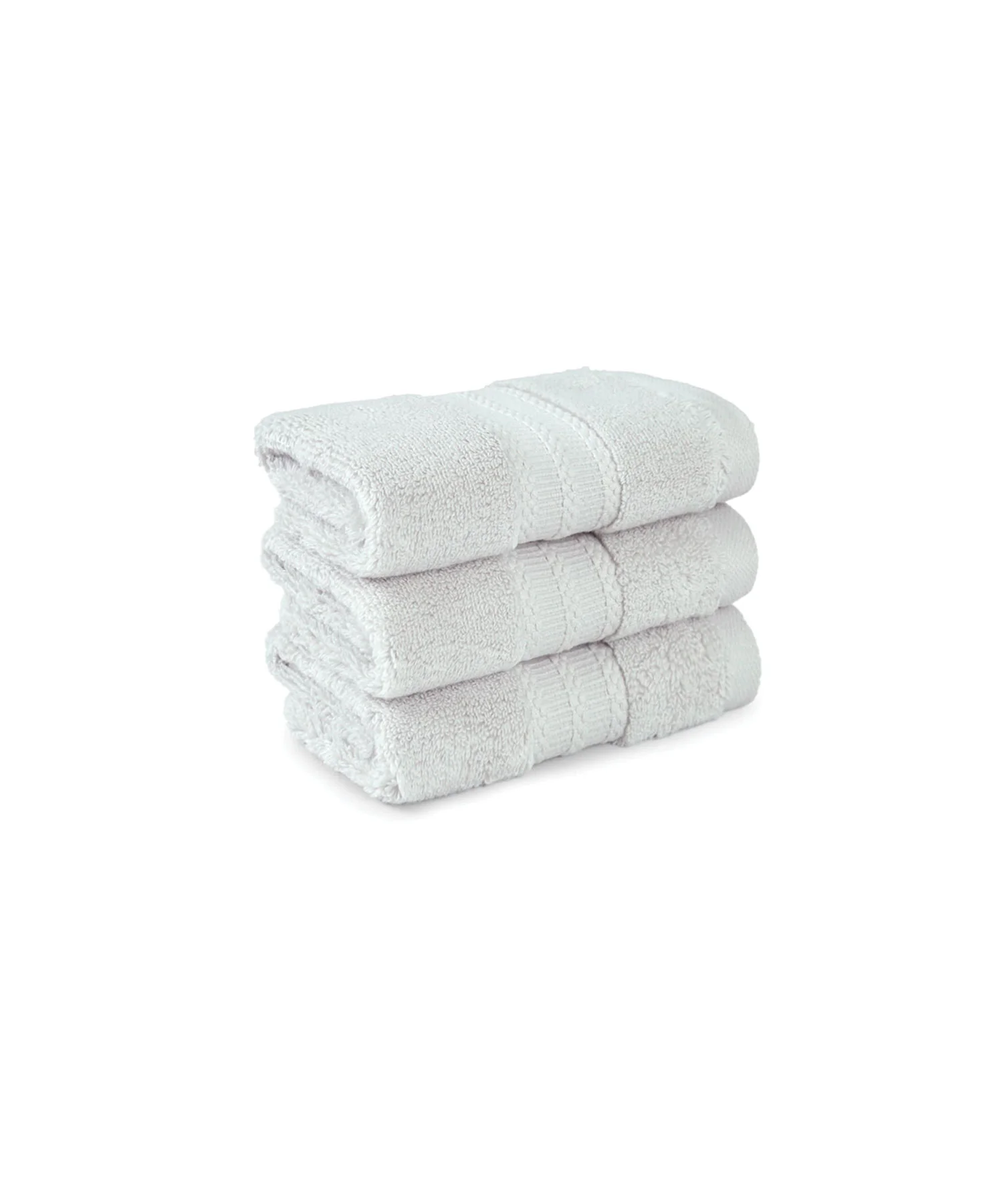 Luxury 3 Pc Face Towel Set, Grey|625 GSM Premium Cotton| Antimicrobial - Image 3