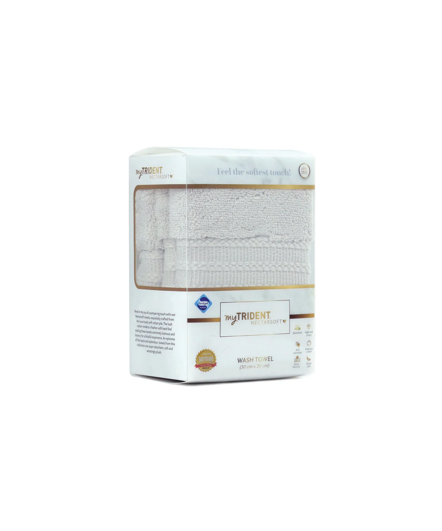 Luxury 3 Pc Face Towel Set, Grey|625 GSM Premium Cotton| Antimicrobial - Image 7