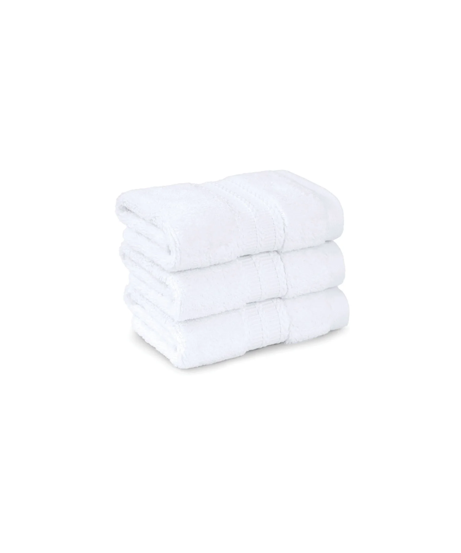 Luxury 3 Pc Face Towel Set, White|625 GSM Premium Cotton| Antimicrobial - Image 3