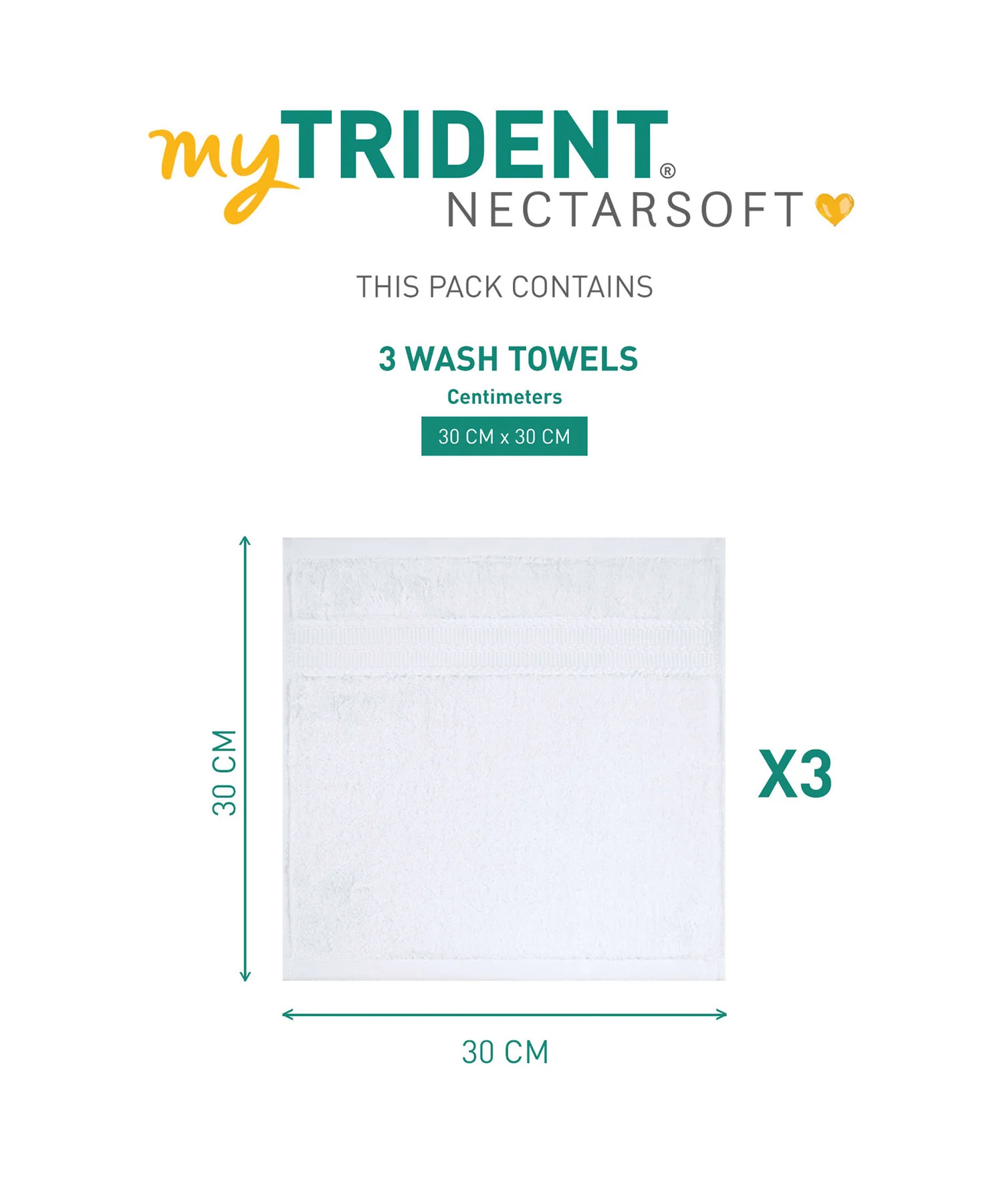 Luxury 3 Pc Face Towel Set, White|625 GSM Premium Cotton| Antimicrobial - Image 9