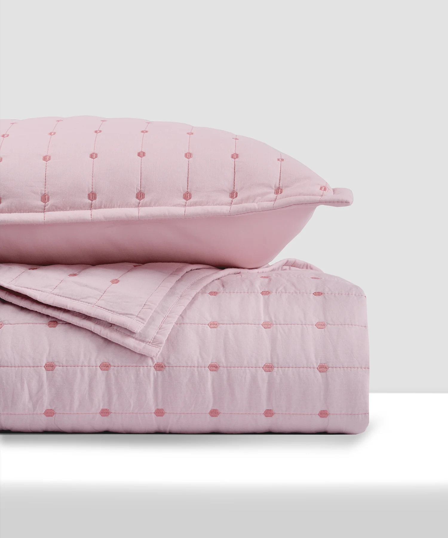 Nectarsoft Italian Retreat King Bedcover Set, Blush|90 GSM Cotton|3 Pc Set - Image 5