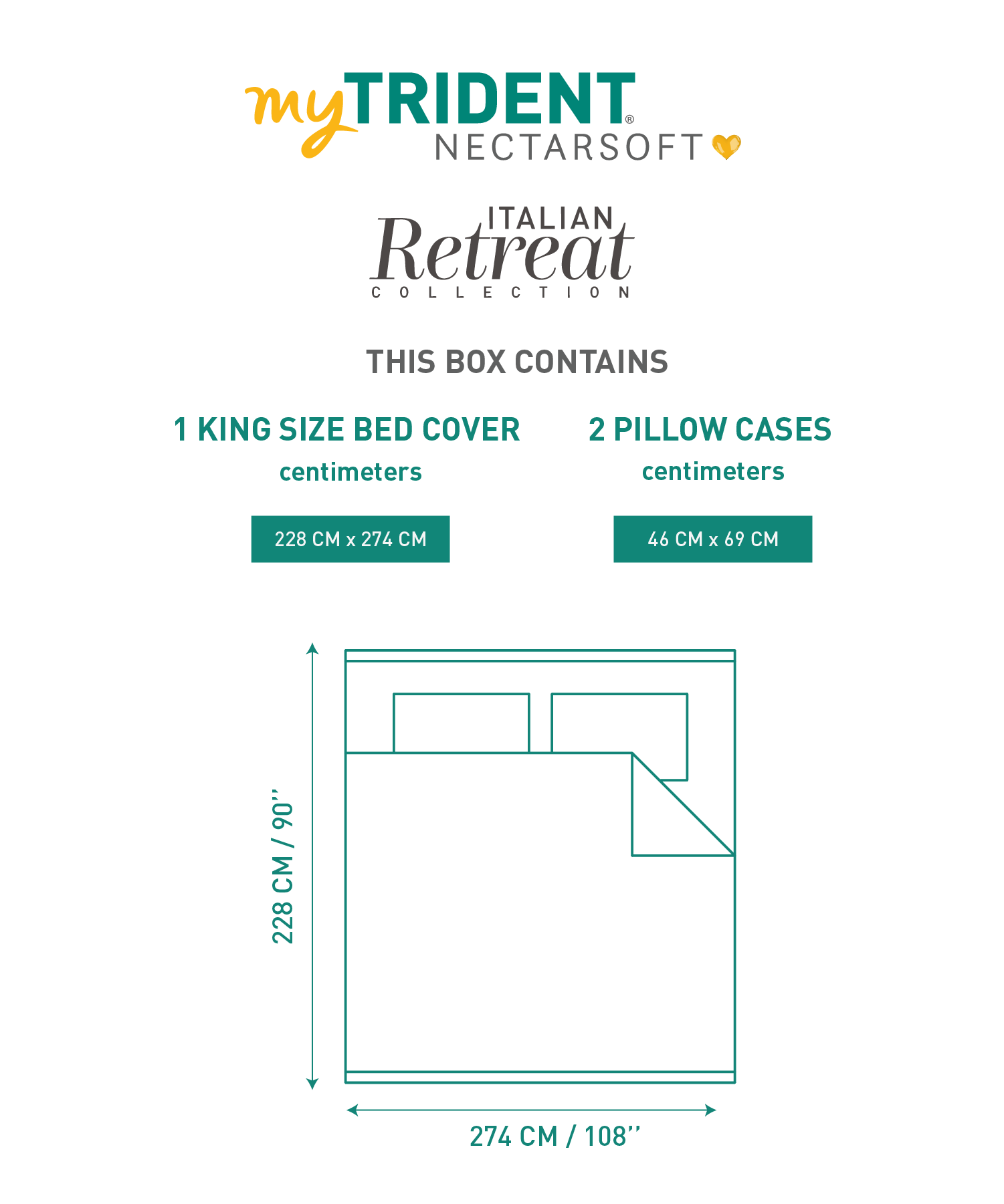 Nectarsoft Italian Retreat King Bedcover Set, S Grey|90 GSM Cotton|3 Pc Set - Image 9
