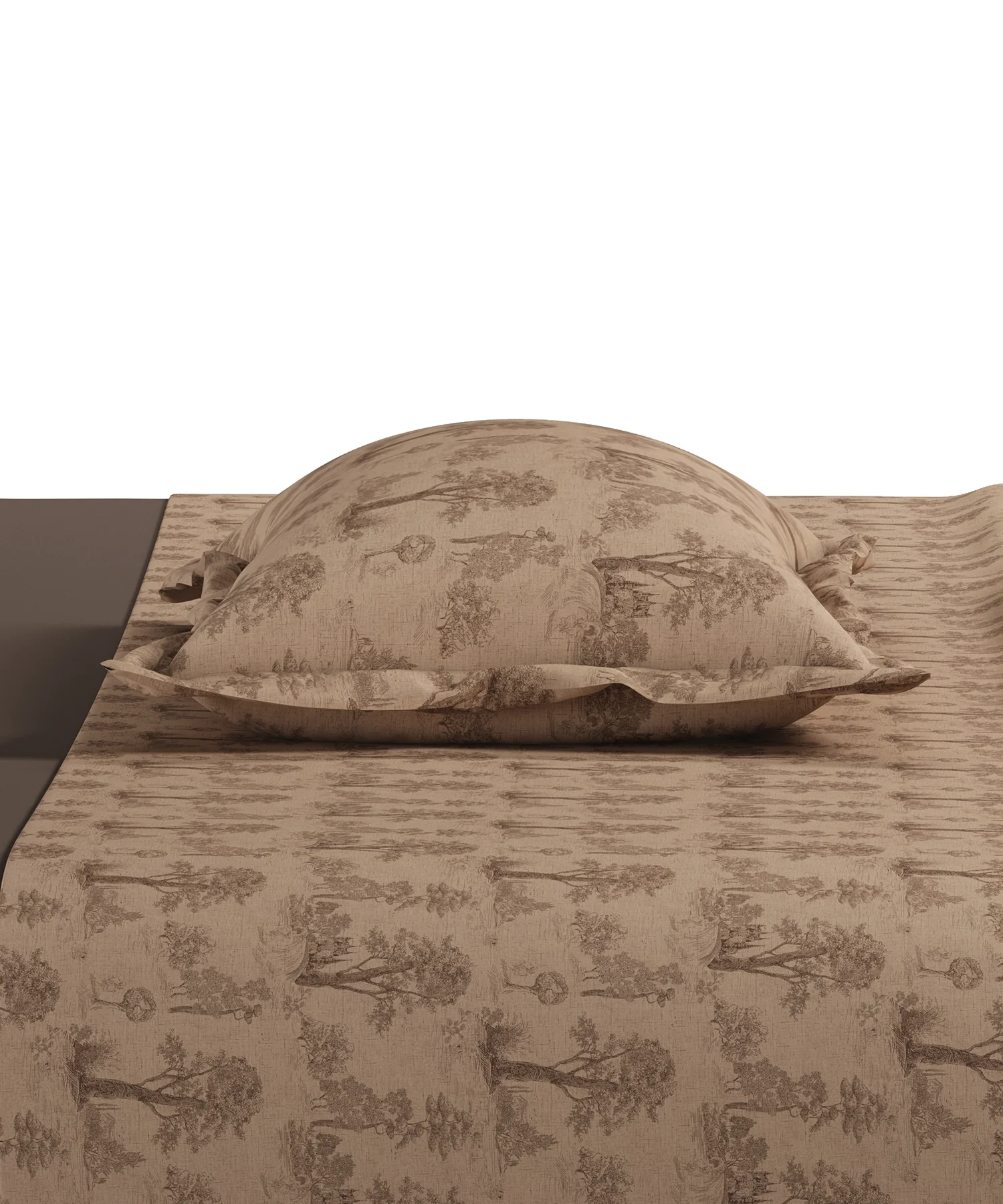 Nectarsoft Italian Retreat King Bedsheet, Toile Walk|400 TC Cotton|4 Pillow Covers - Image 4