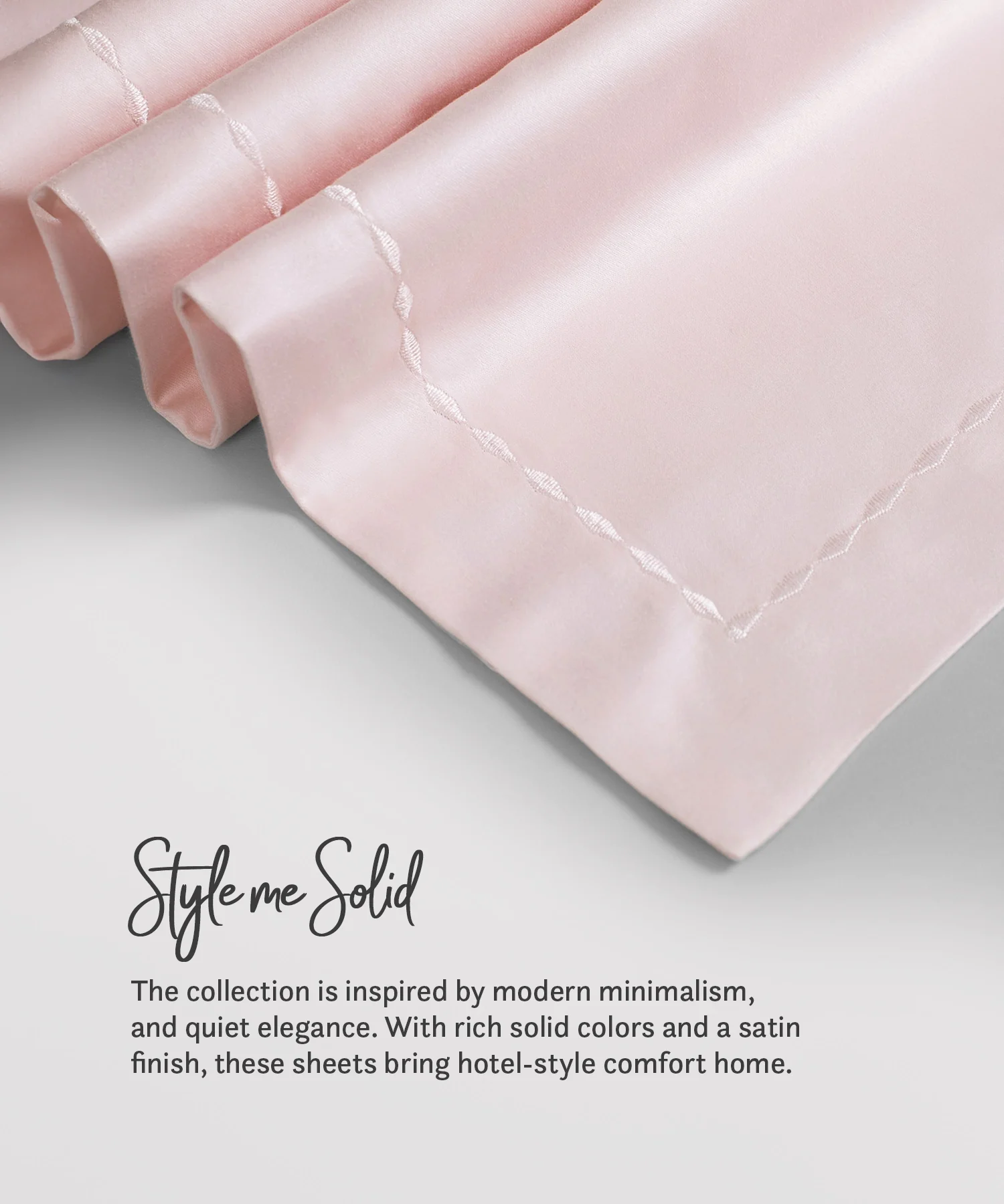 Nectarsoft King Solid Bedsheet Set, Pink| 600 TC Cotton| 4 Pillow Covers - Image 3