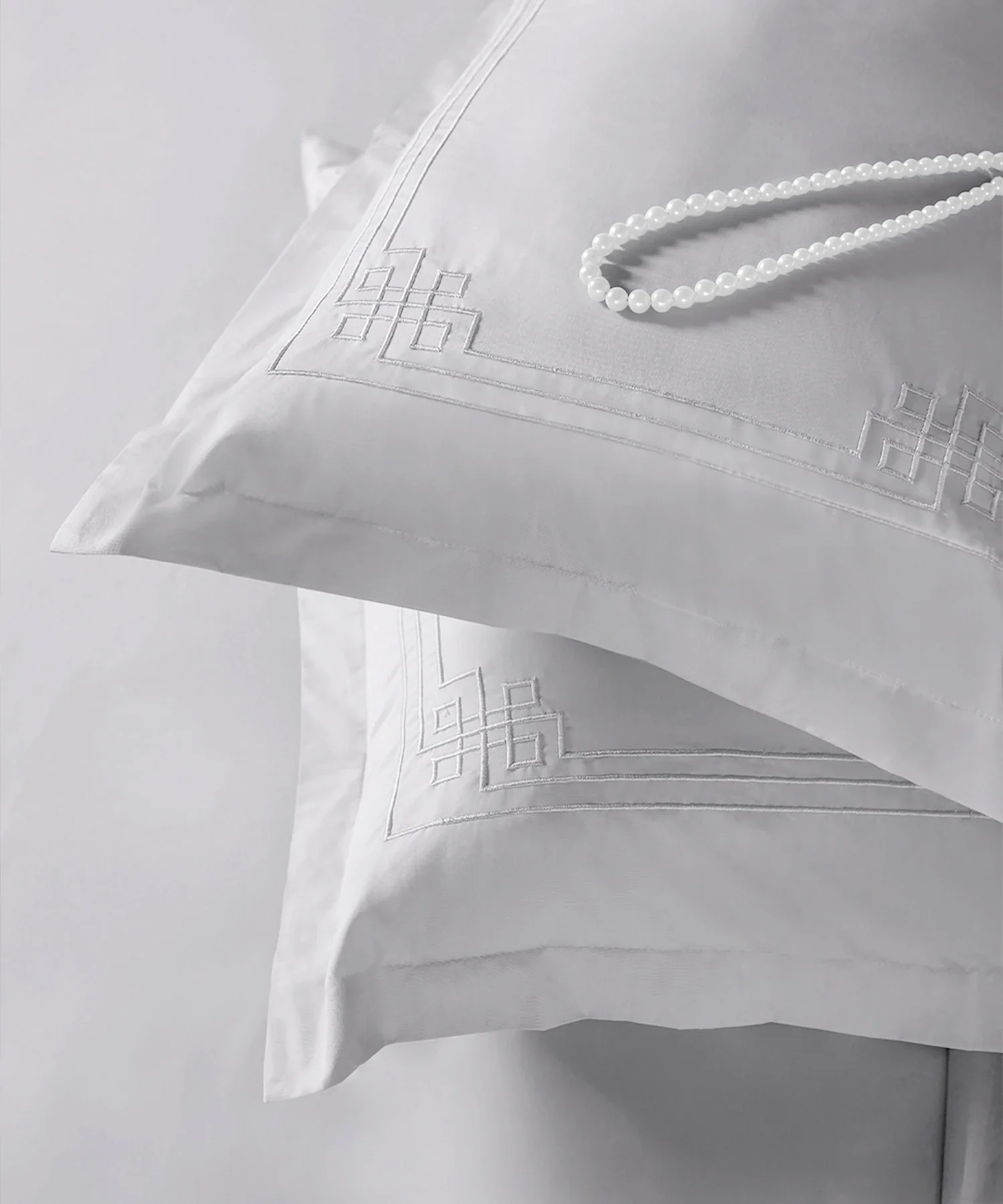 Nectarsoft Luxe Living Solid King Bedsheet Set, Windsor, Silver Cloud|300 TC Cotton| 2 Pillow Cover - Image 3