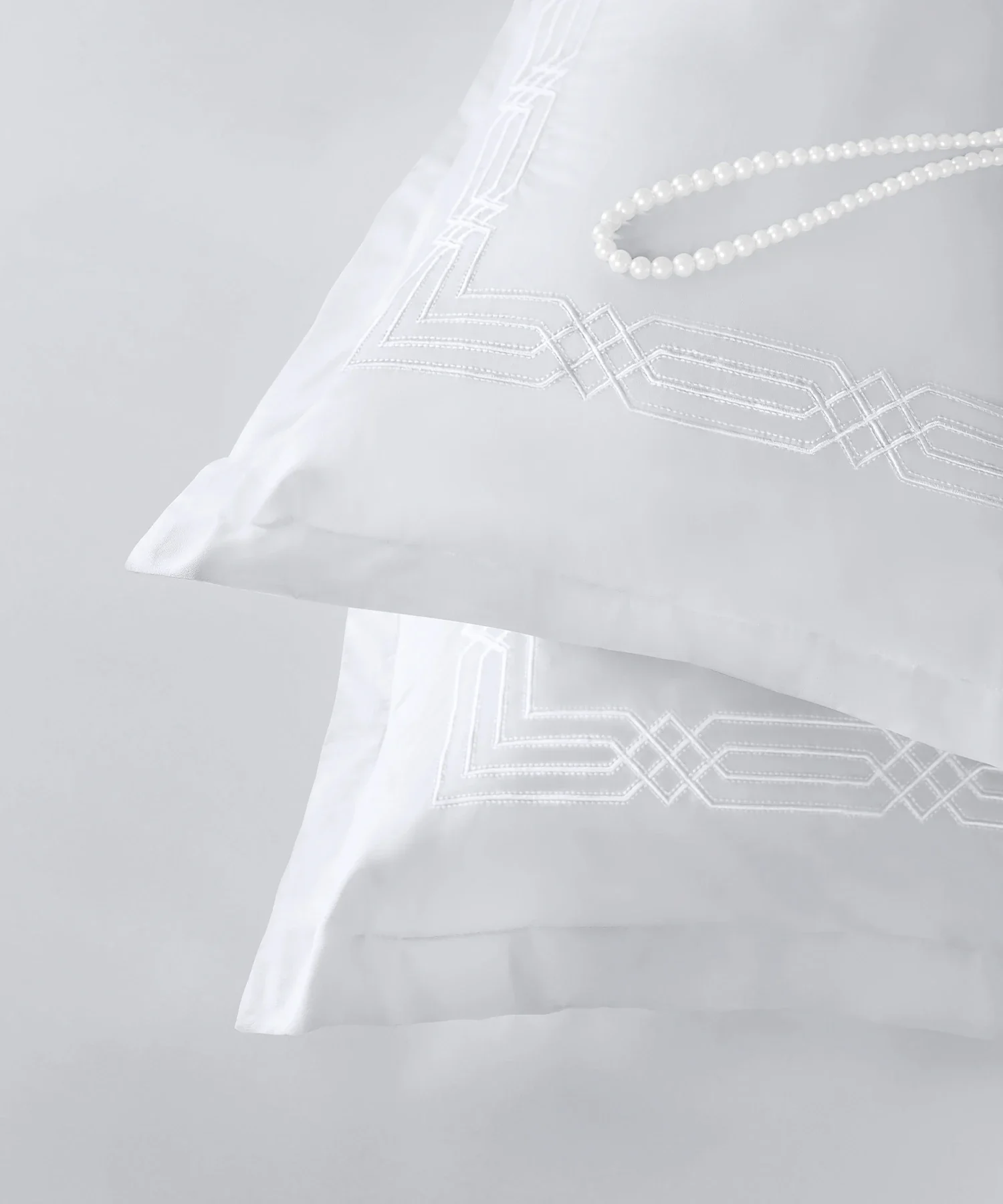 Nectarsoft Luxe Living Solid King Bedsheet Set, Renoir, Snow White|300 TC Cotton| 2 Pillow Cover - Image 3