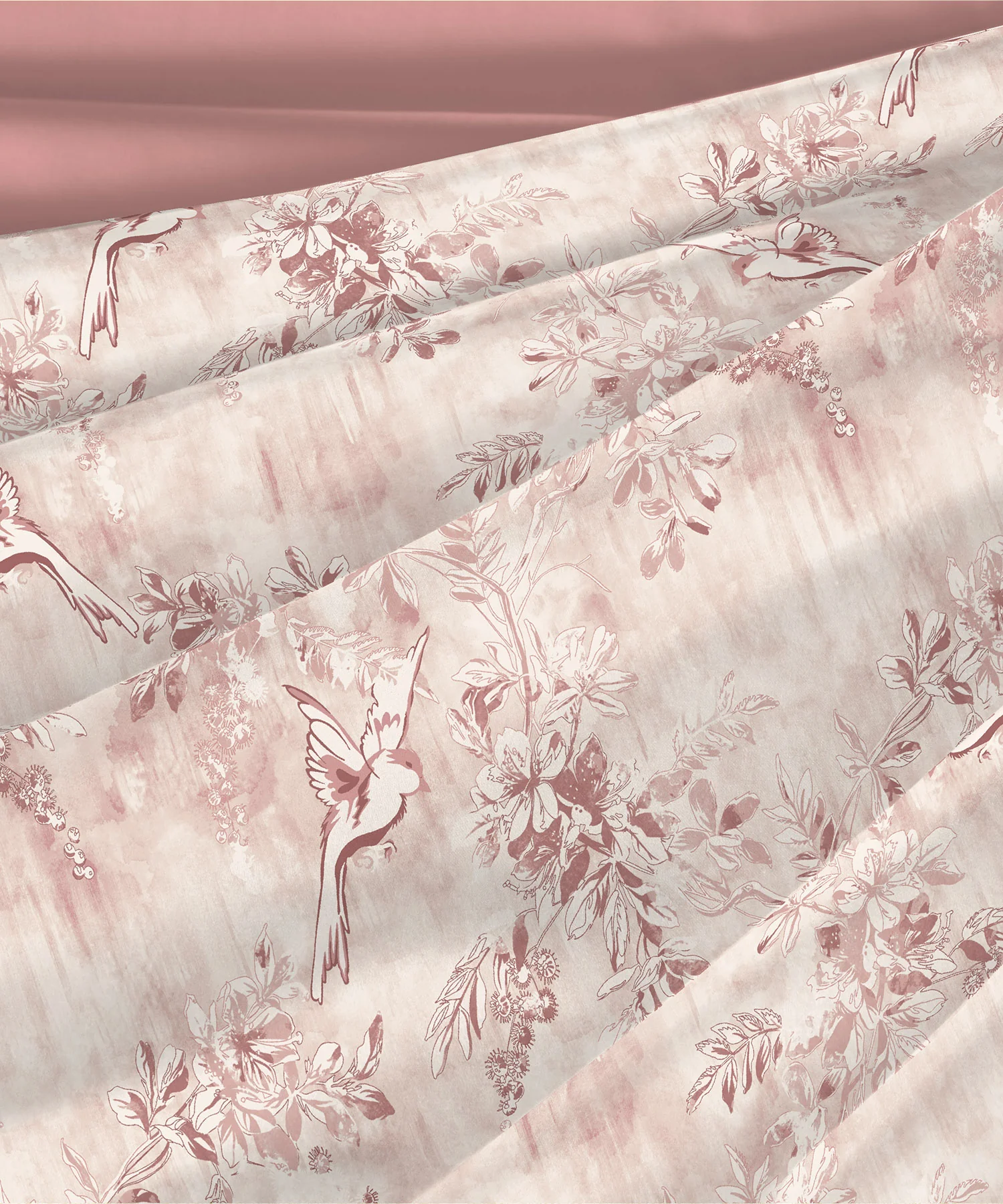 Nectarsoft King Bedsheet Set, Willow Mauve|400 TC Cotton| 4 Pillow Cover - Image 4