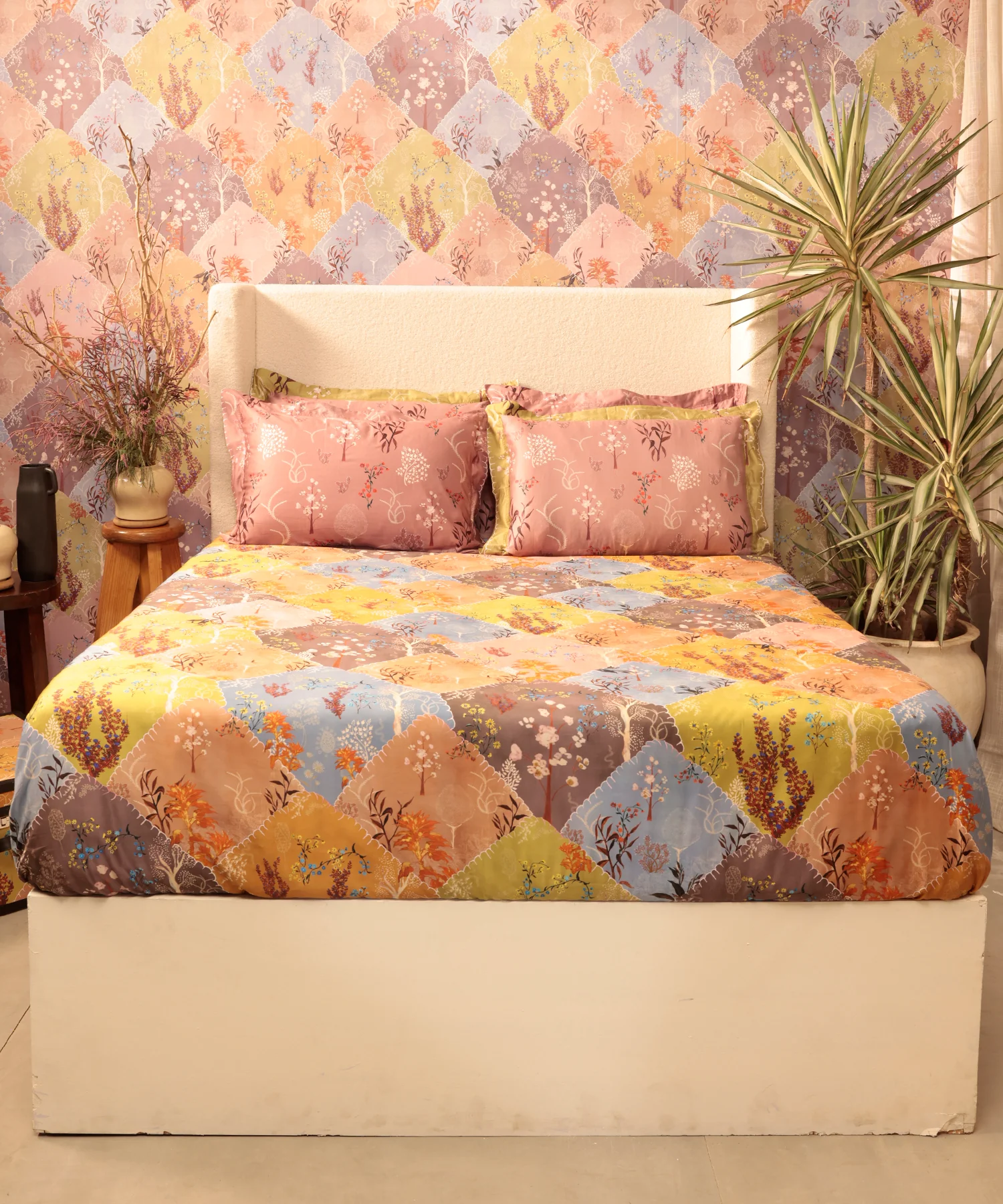 Shivan & Narresh King Bedsheet Set, Morning Calm |400TC Cotton|4 pillow covers - Image 3