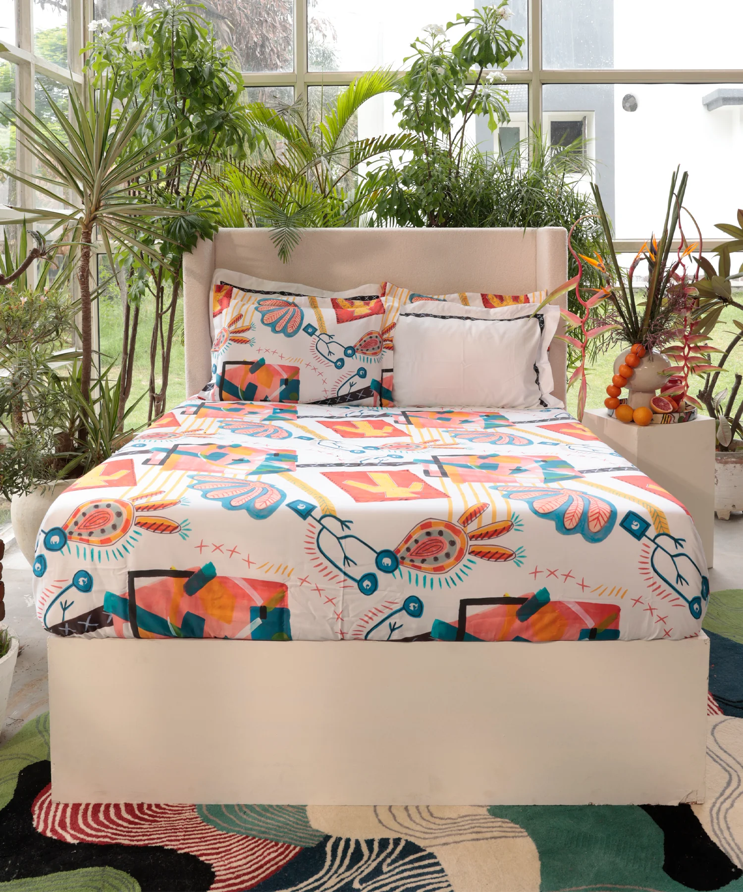 Shivan & Narresh King Bedsheet Set, Surocco |400TC Cotton|4 pillow covers - Image 3