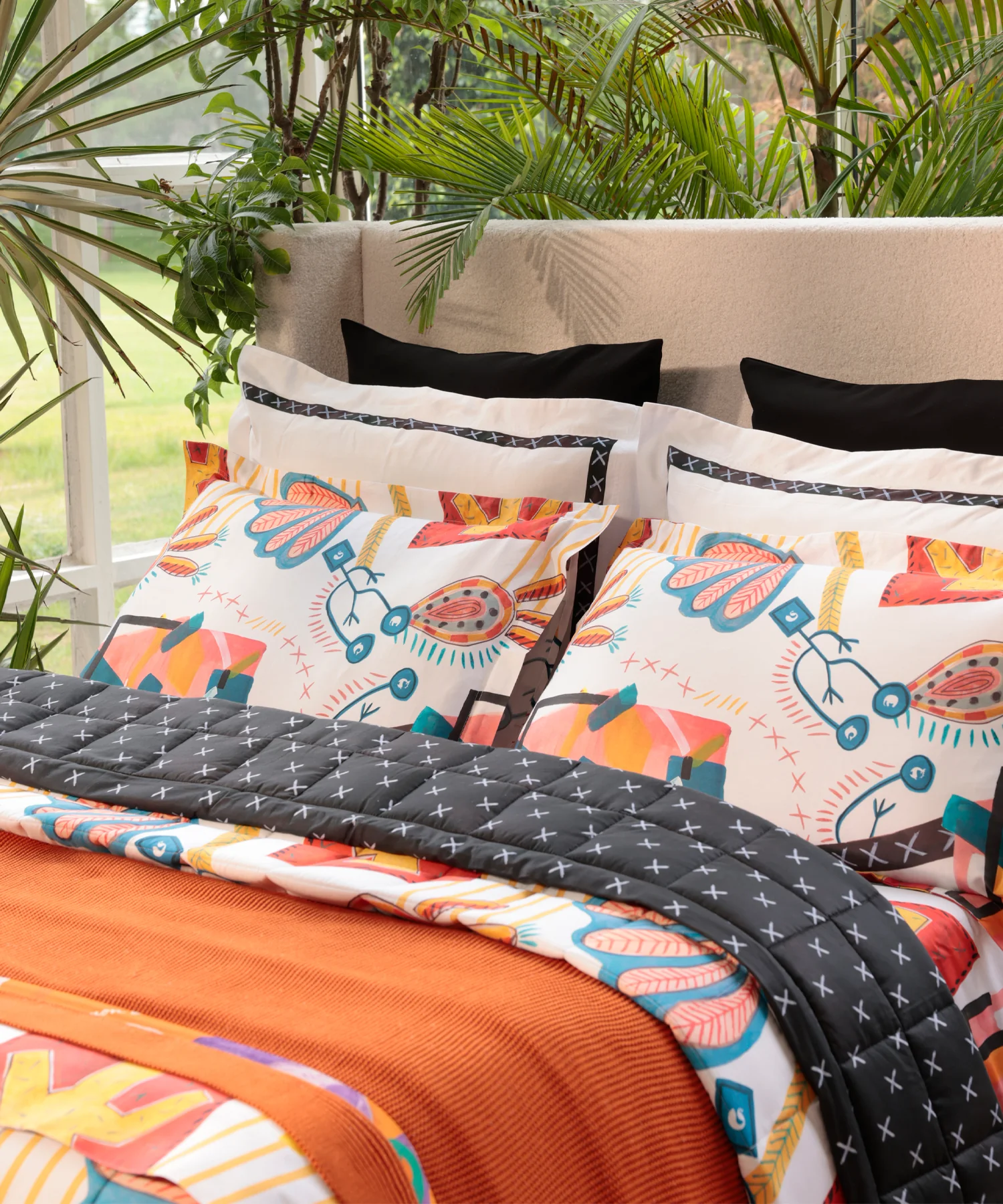 Shivan & Narresh King Bedsheet Set, Surocco |400TC Cotton|4 pillow covers - Image 4