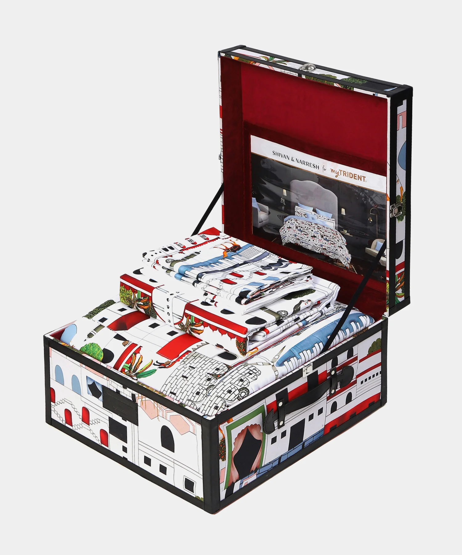 Shivan & Narresh Trousseau Set, Jaiscape|400 TC Cotton Poly|7 Pc Set