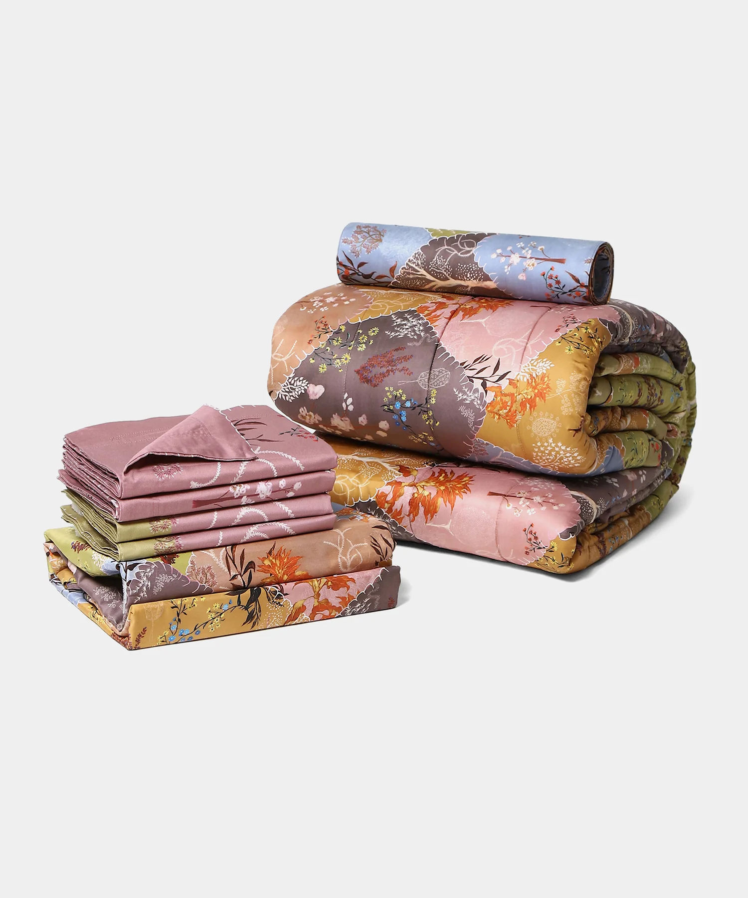 Shivan & Narresh Trousseau Set, Morning Calm|400 TC Cotton Poly|7 Pc Set - Image 5