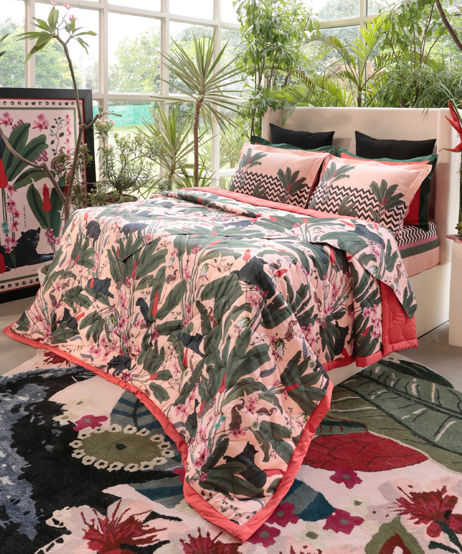 Shivan & Narresh Trousseau Set, Palmera|400 TC Cotton Poly|7 Pc Set - Image 4