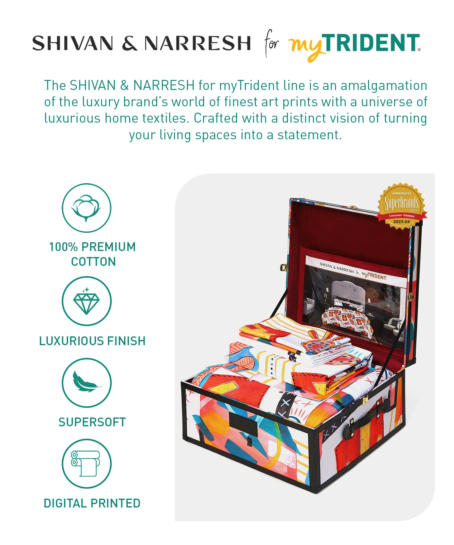 Shivan & Narresh Trousseau Set, Surocco|400 TC Cotton Poly|7 Pc Set - Image 8