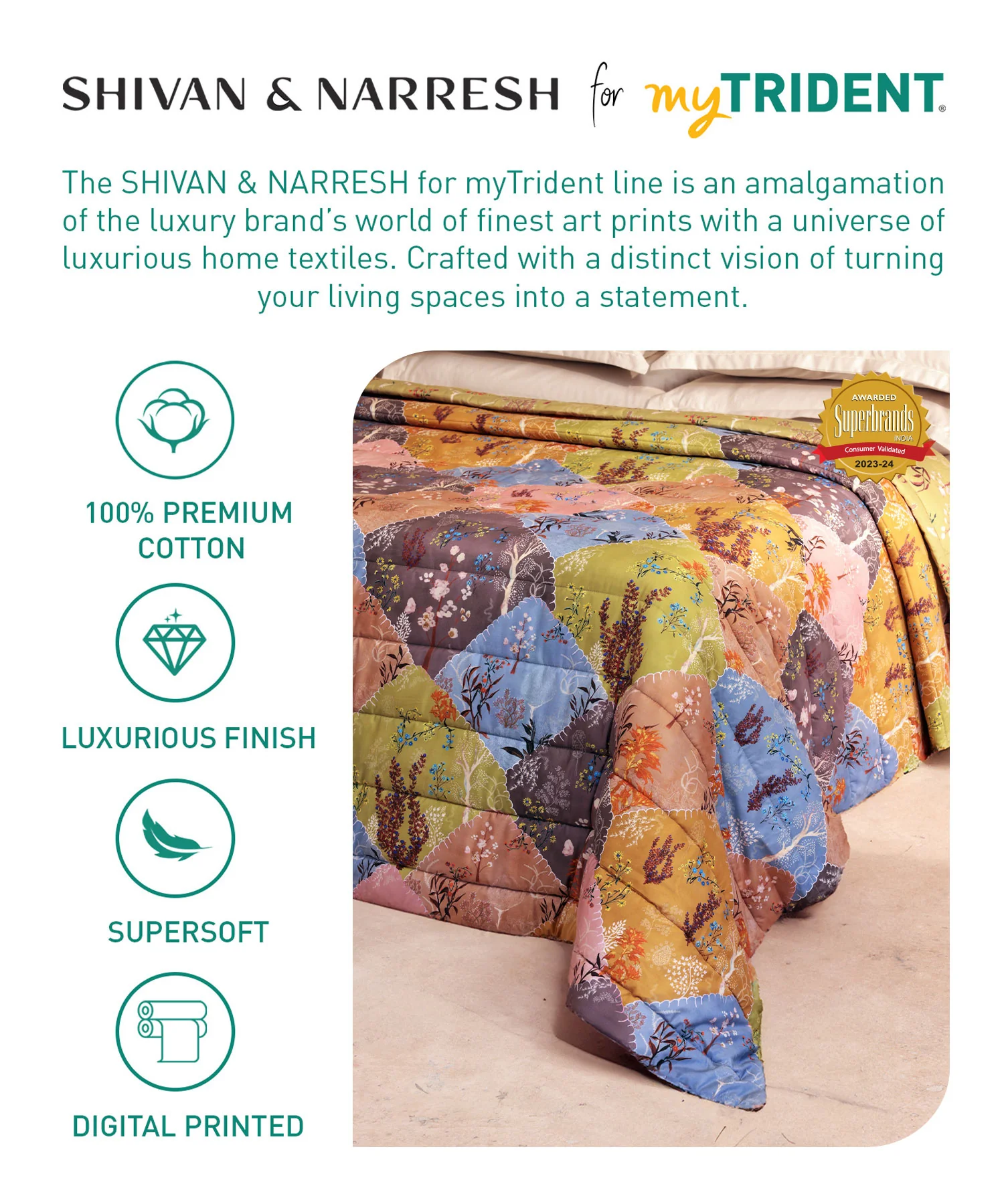 Shivan & Narresh King AC Comforter, Morning Calm|400 TC Cotton Poly - Image 8