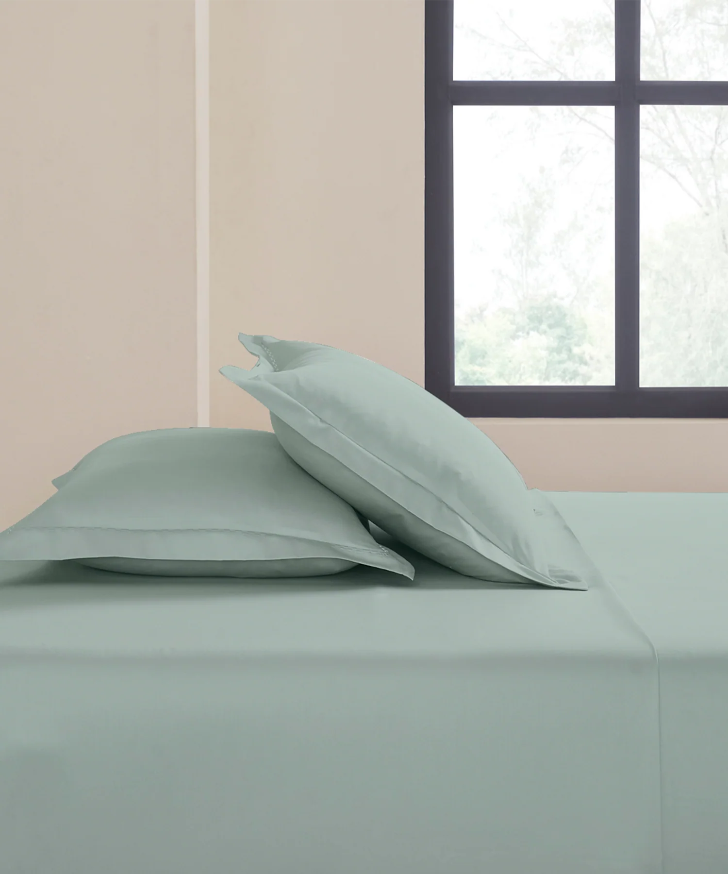 Nectarsoft Signature Select King Bedsheet Set, Wasabi|400 TC Cotton| 2 Pillow Covers - Image 3